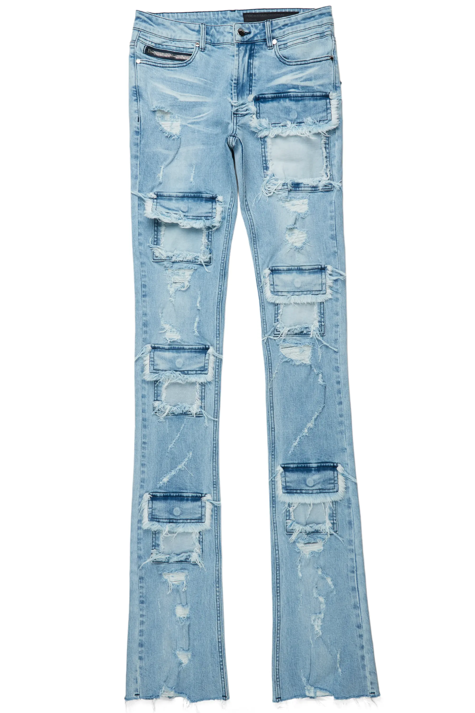 Petrus Blue Super Stacked Flare Jean - Image 2