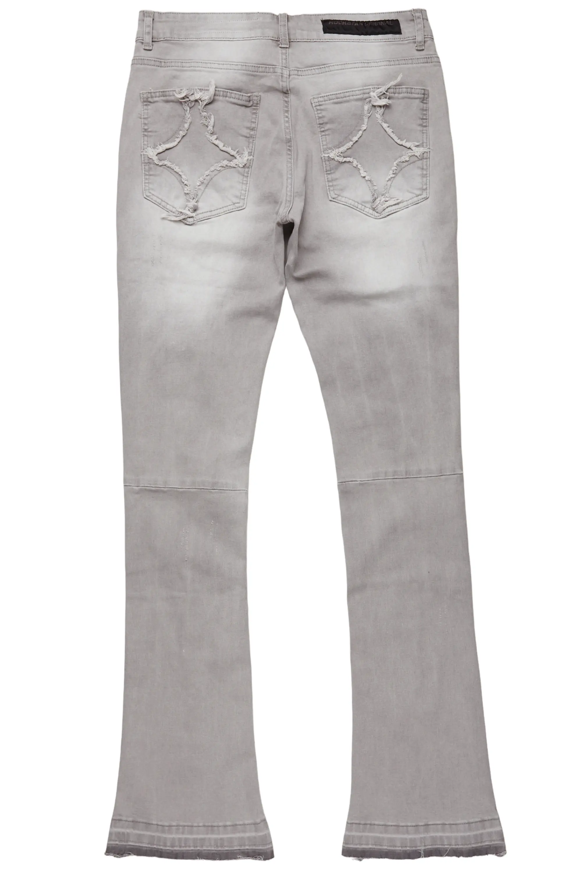 Baaron Grey Stacked Flare Jean - Image 9