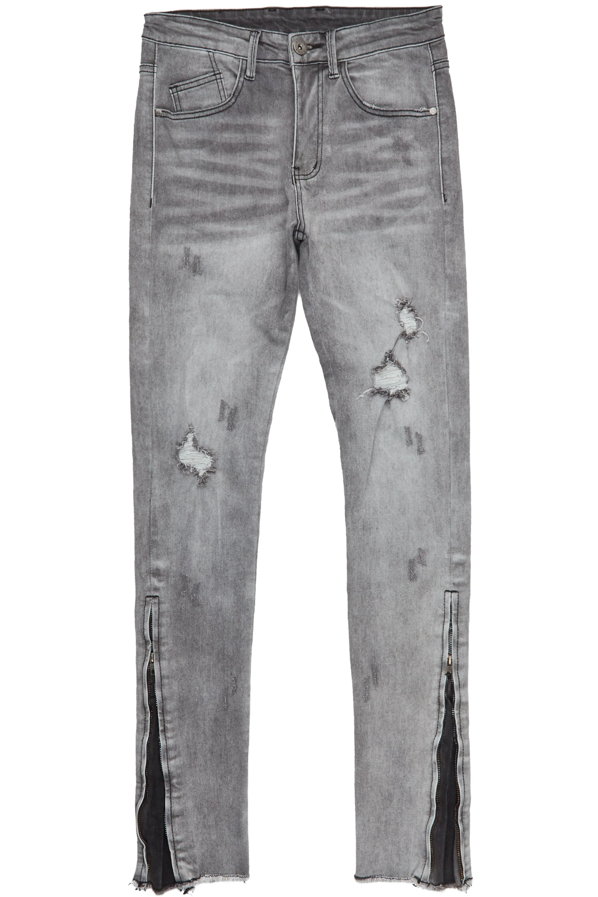 Quico Grey Stacked Flare Jean - Image 2