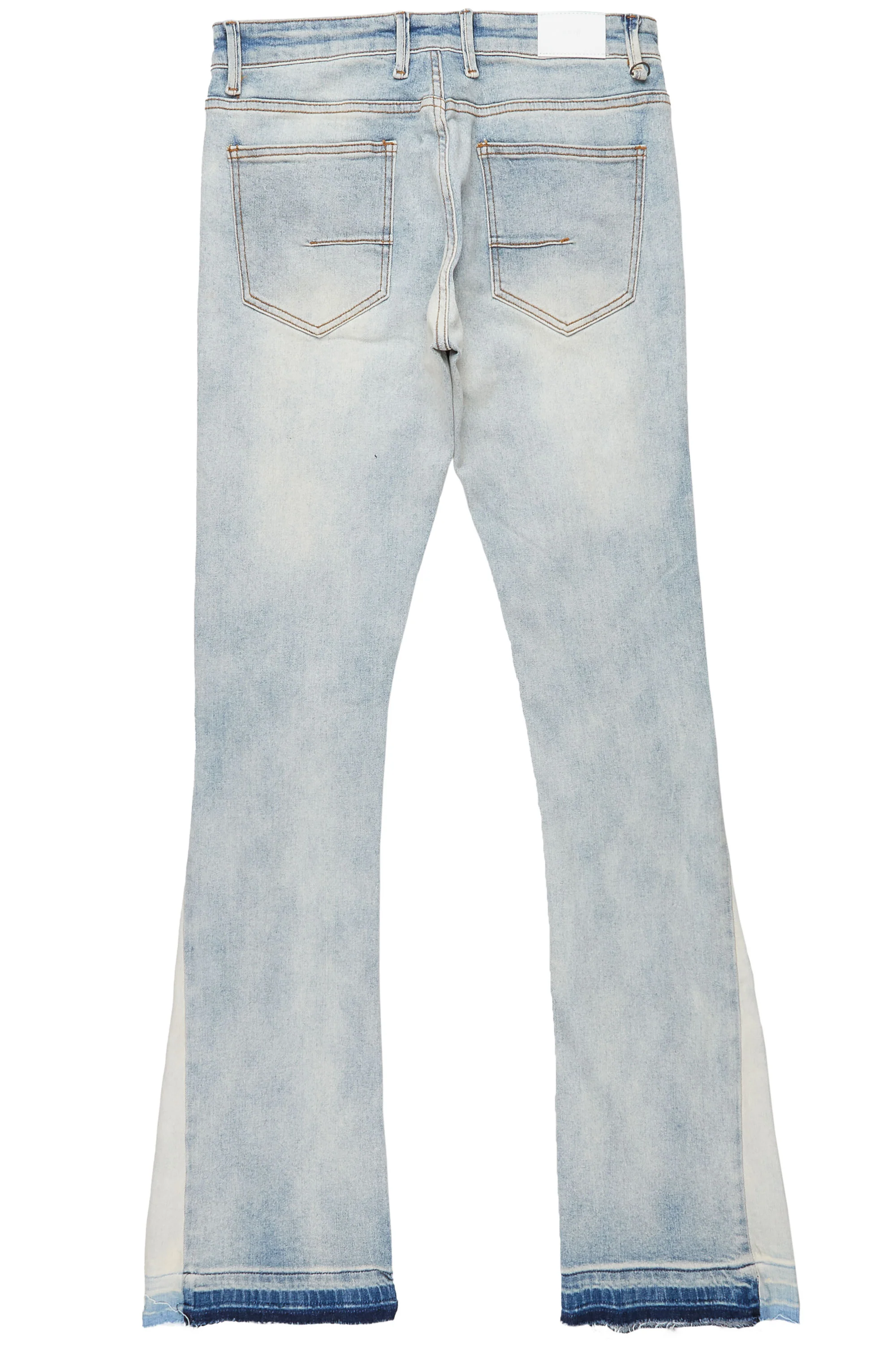 Yael Blue Stacked Flare Jean - Image 8
