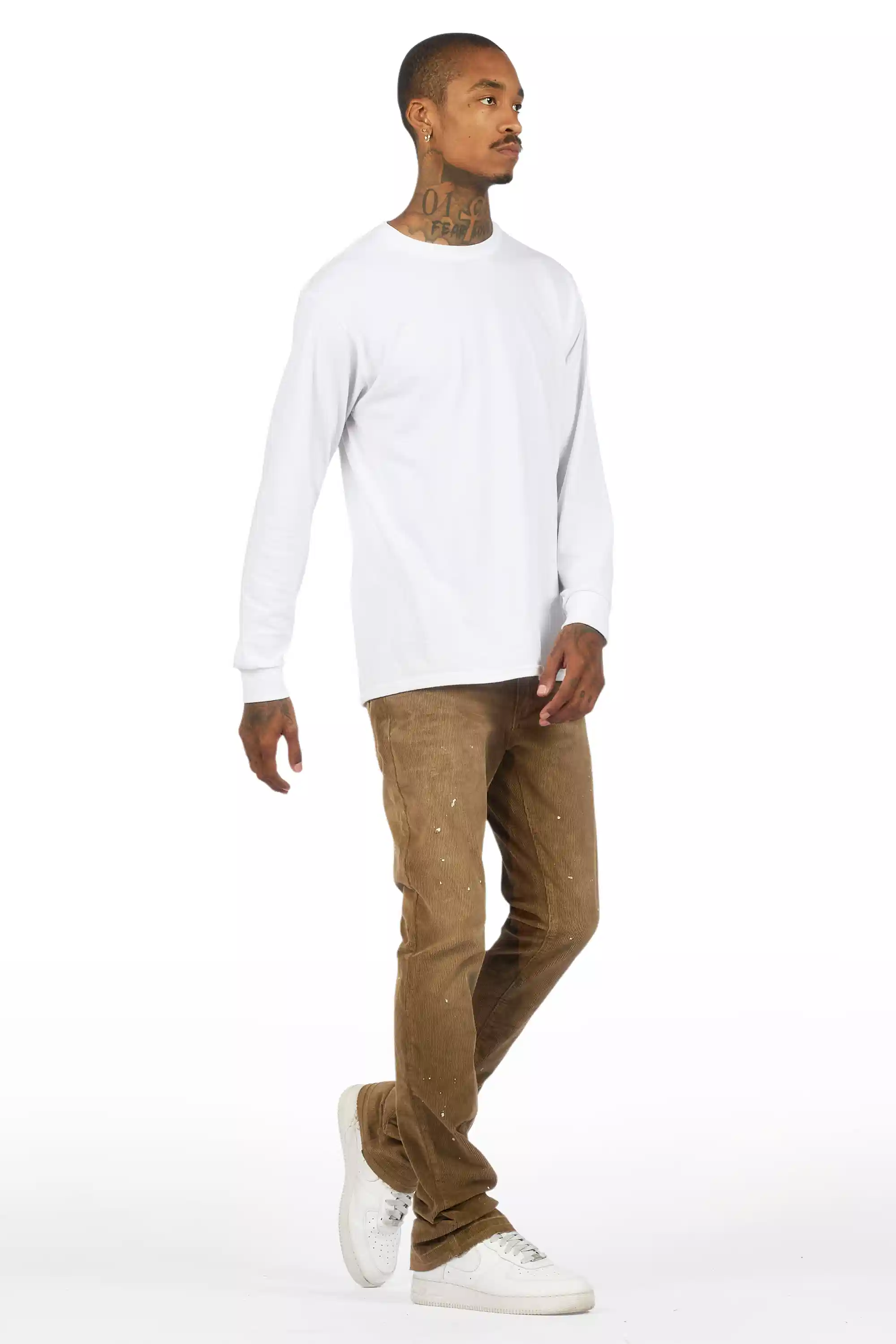 Sevyn Brown Stacked Flare Corduroy Pant - Image 5