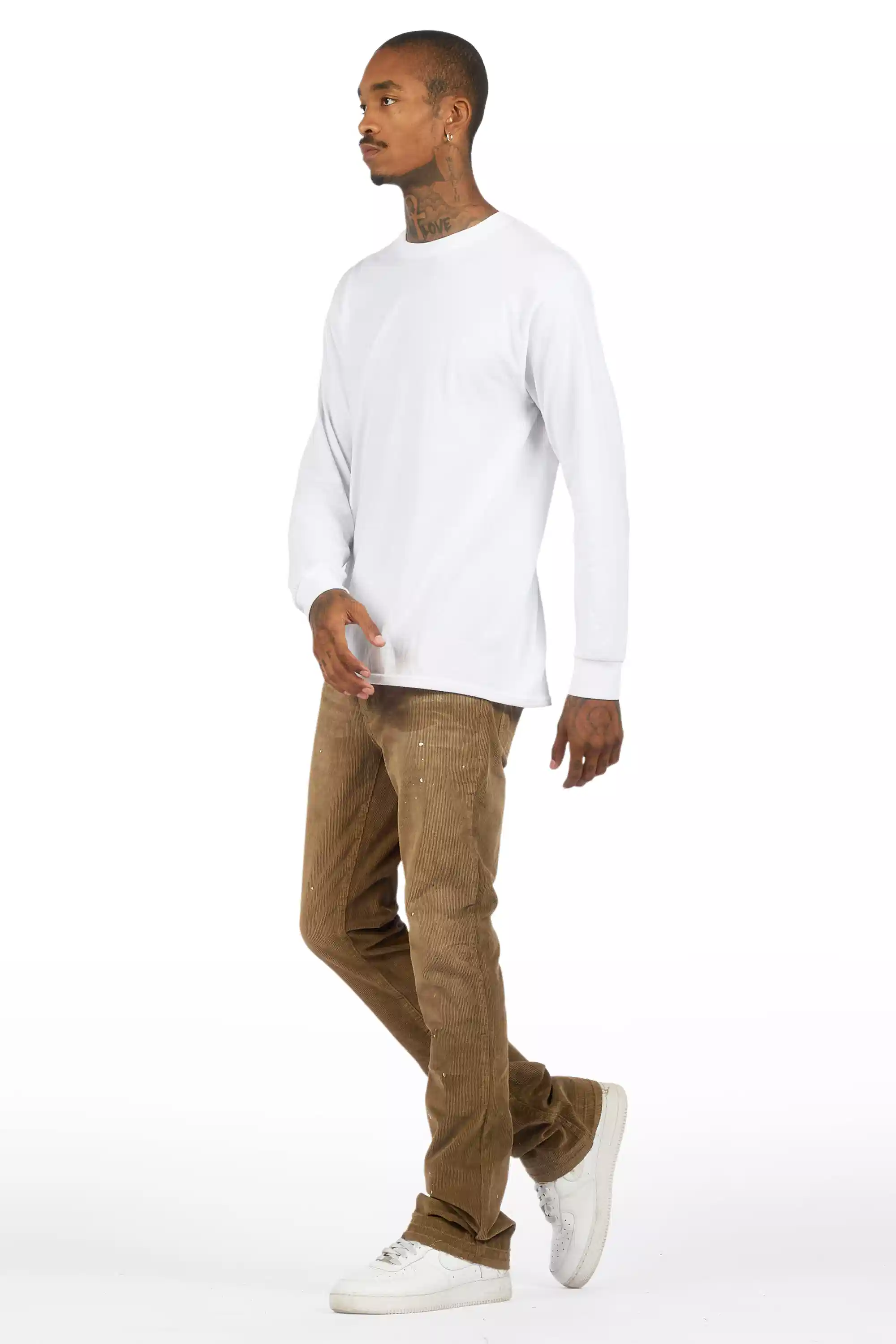 Sevyn Brown Stacked Flare Corduroy Pant - Image 6