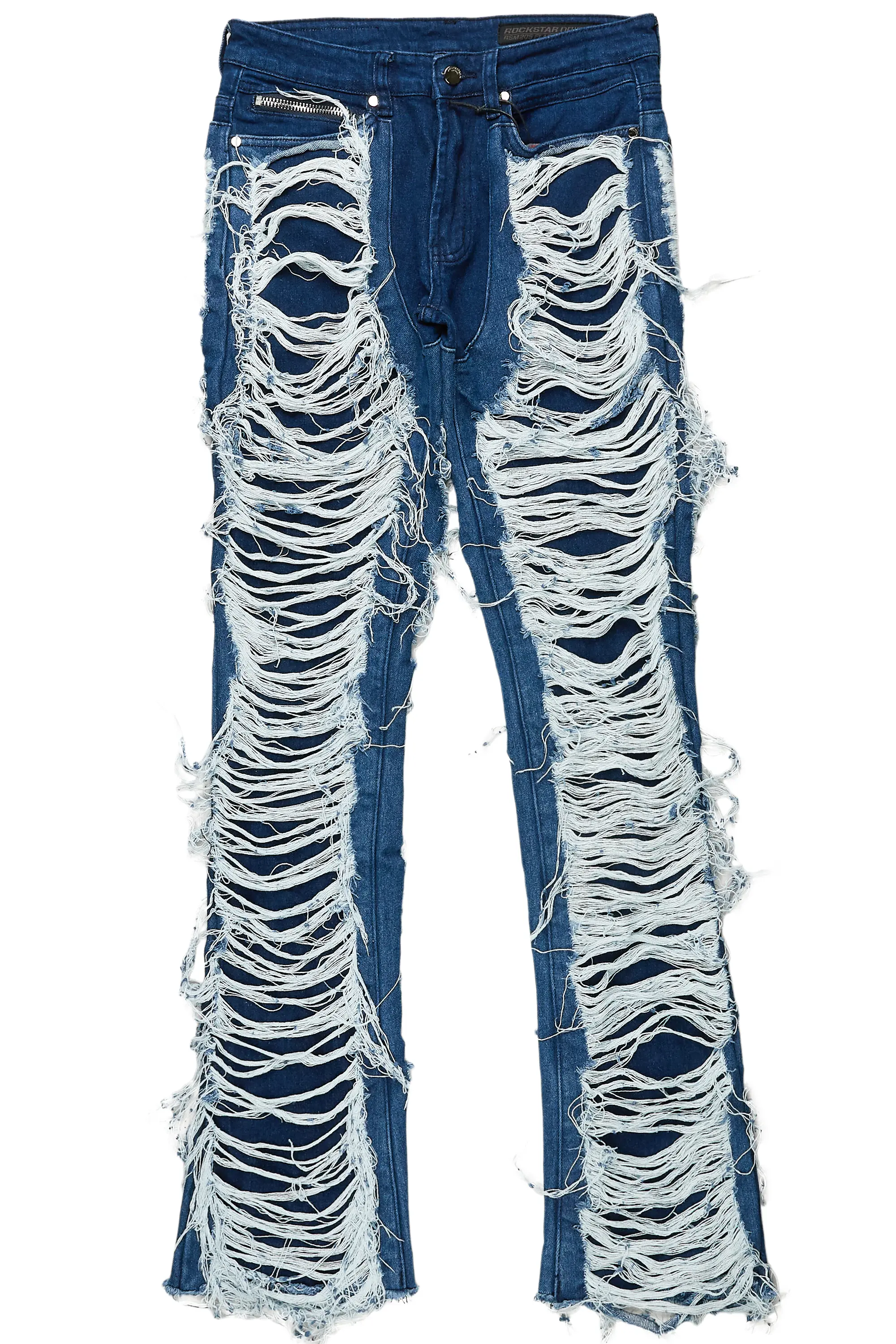 Conrad Blue Stacked Flare Jean - Image 2