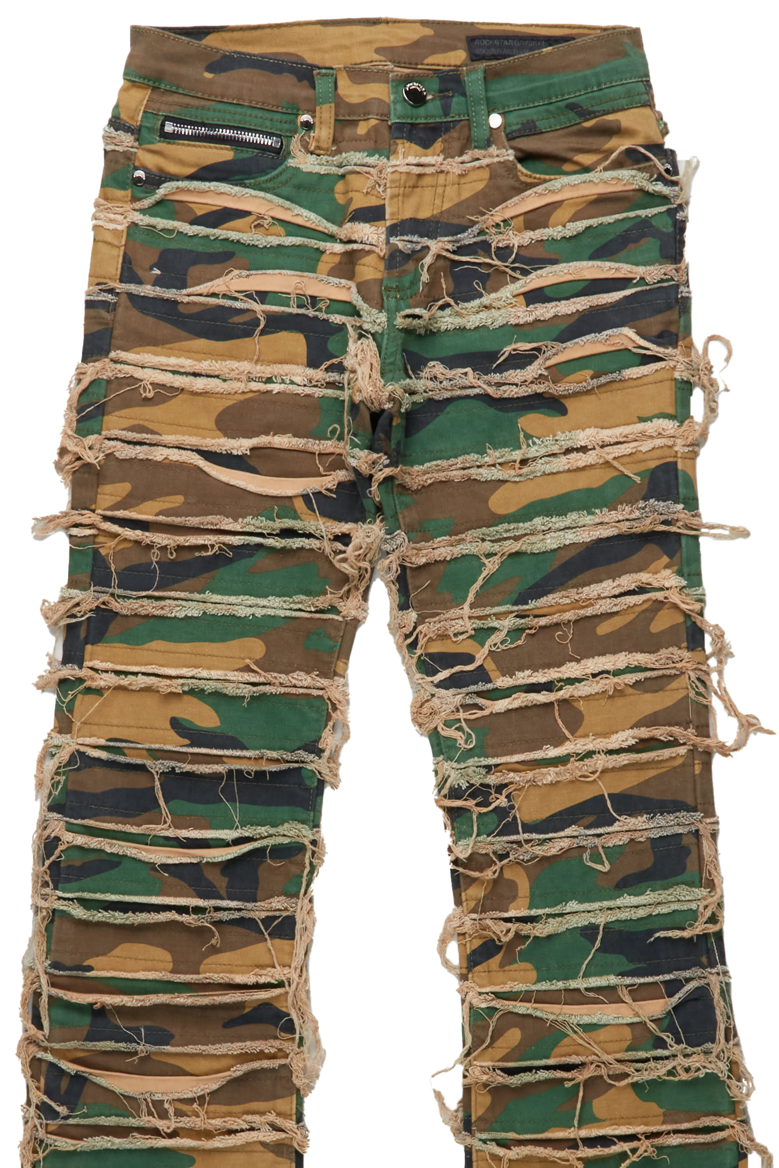 Cassius Faded Camo Stacked Flare Jean - Image 7