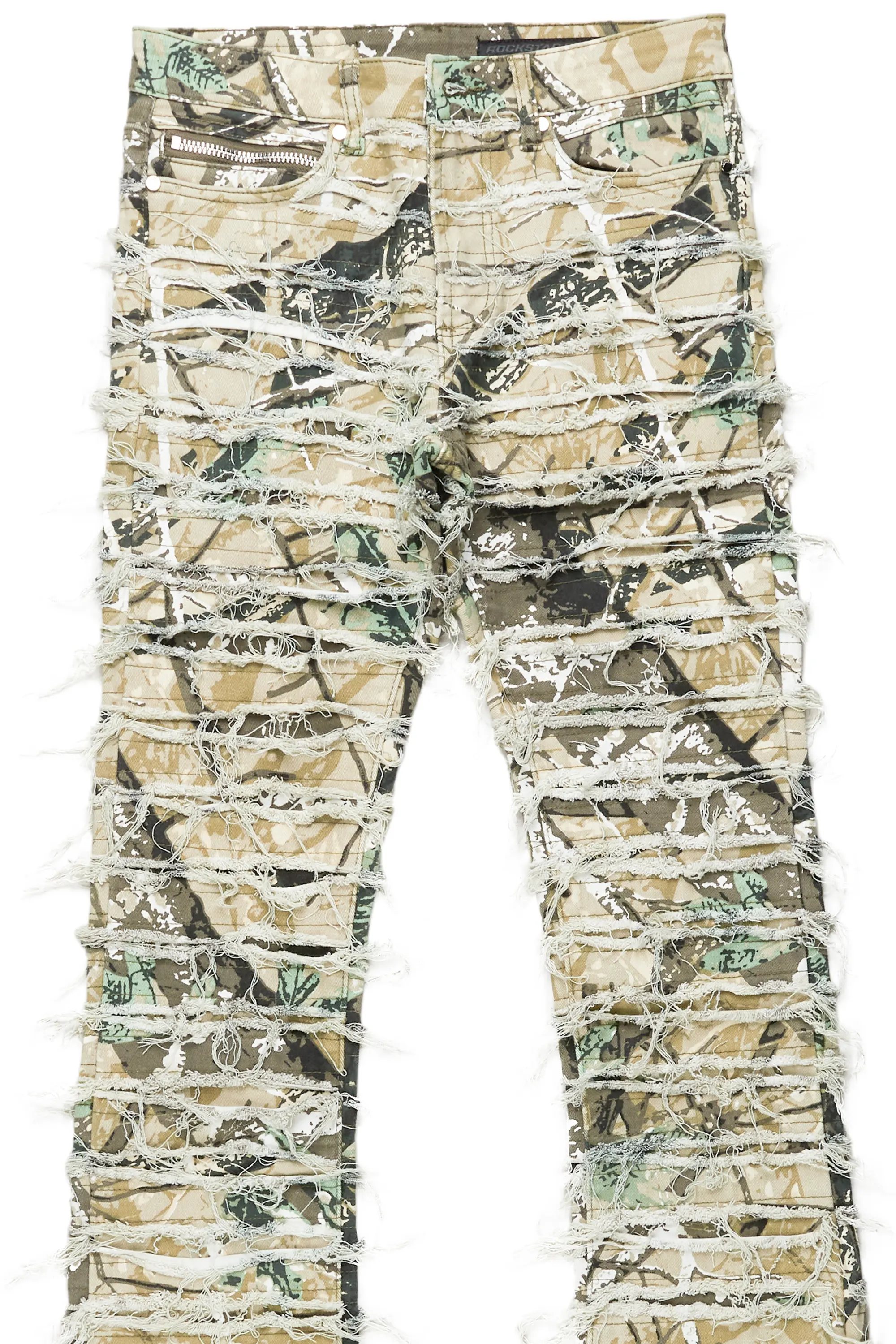 Cassius Tree Camo Stacked Flare Jean - Image 7