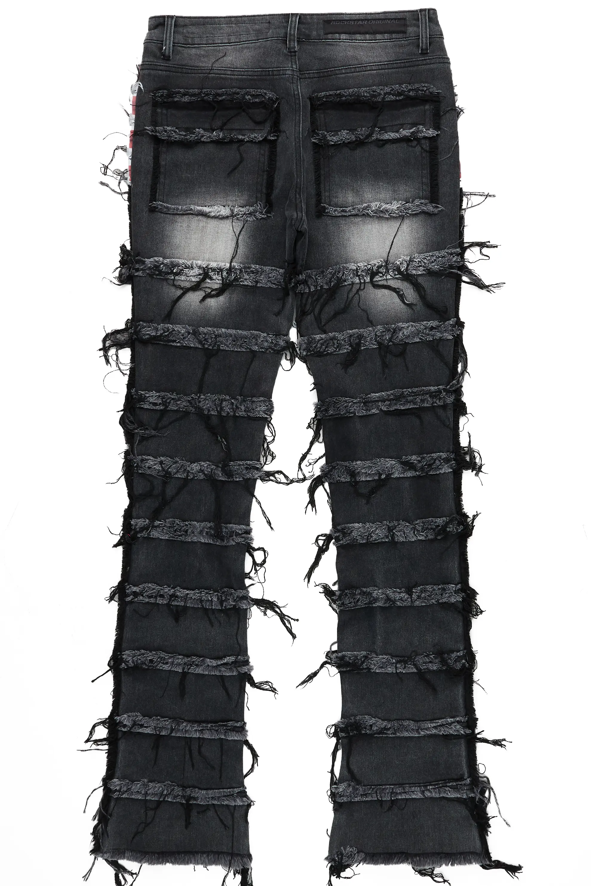 Josie Black Stacked Flare Jean - Image 8