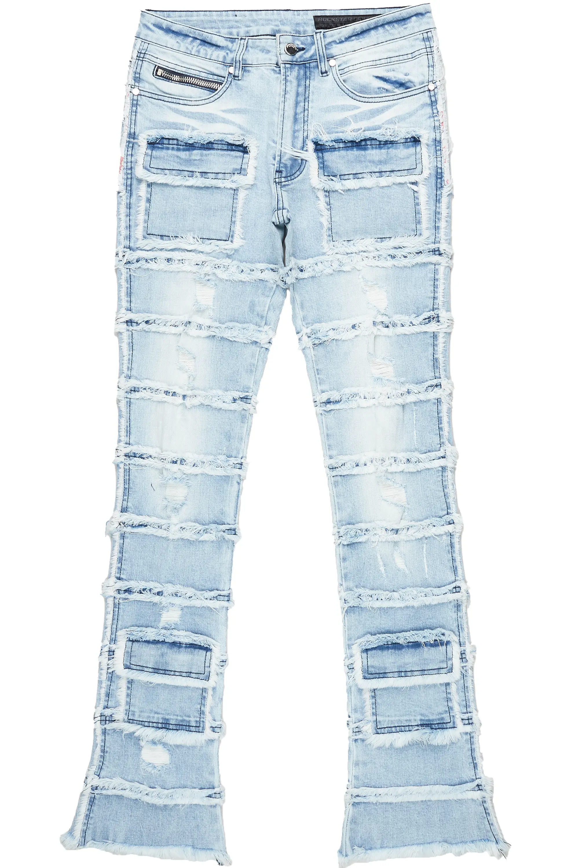 Josie Blue Stacked Flare Jean - Image 2