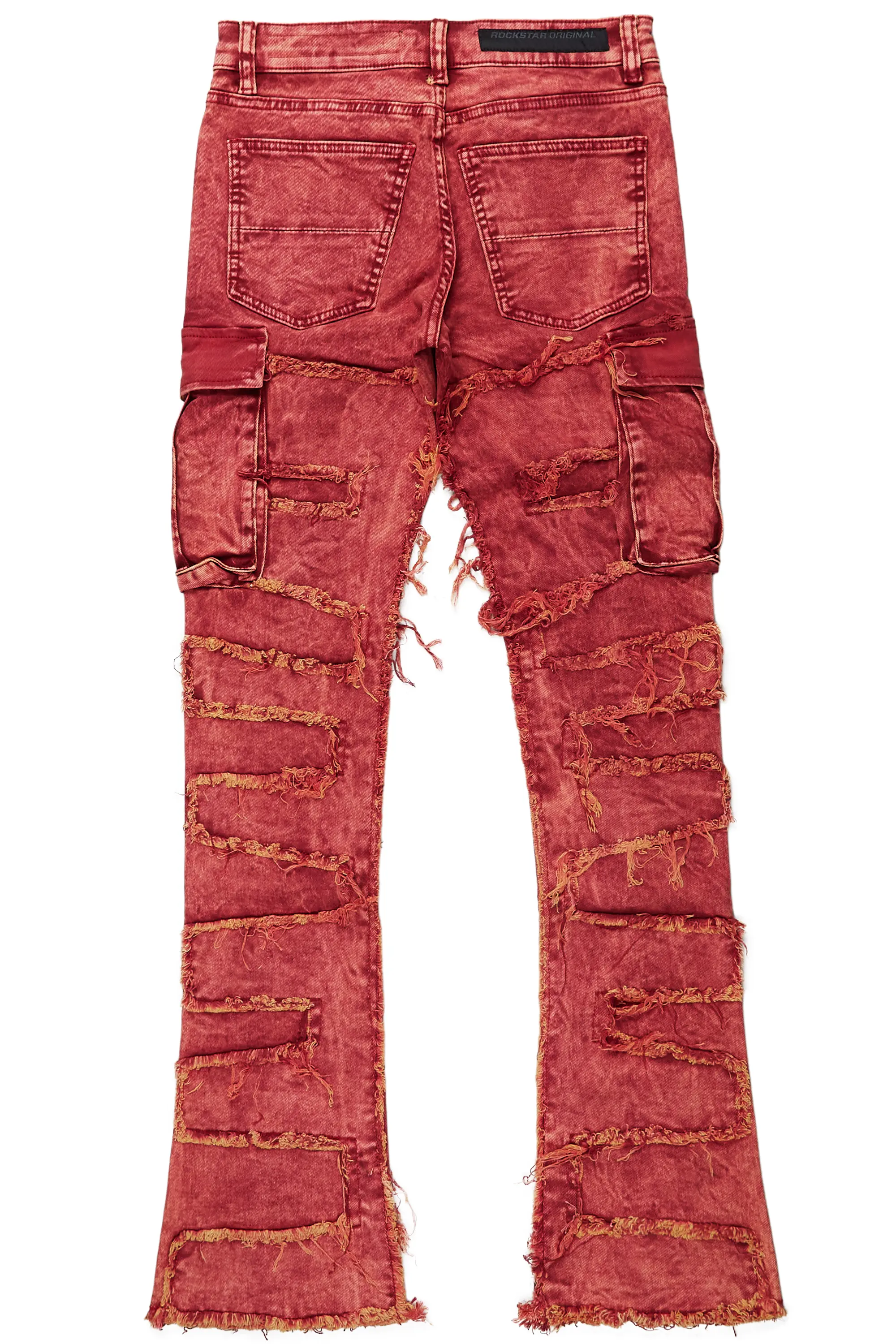 Slater Red Stacked Flare Jean - Image 8