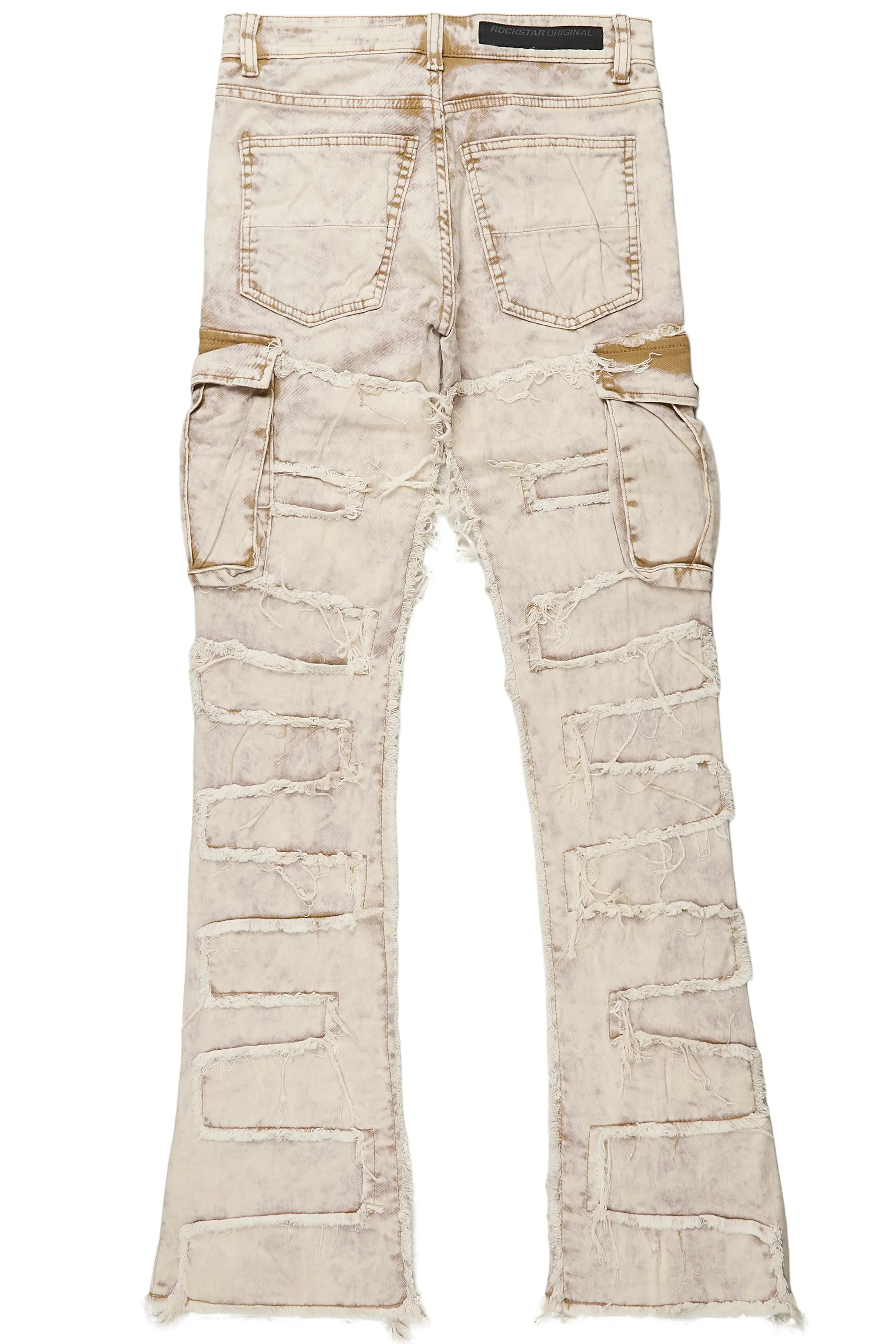 Slater Tan Stacked Flare Jean - Image 8