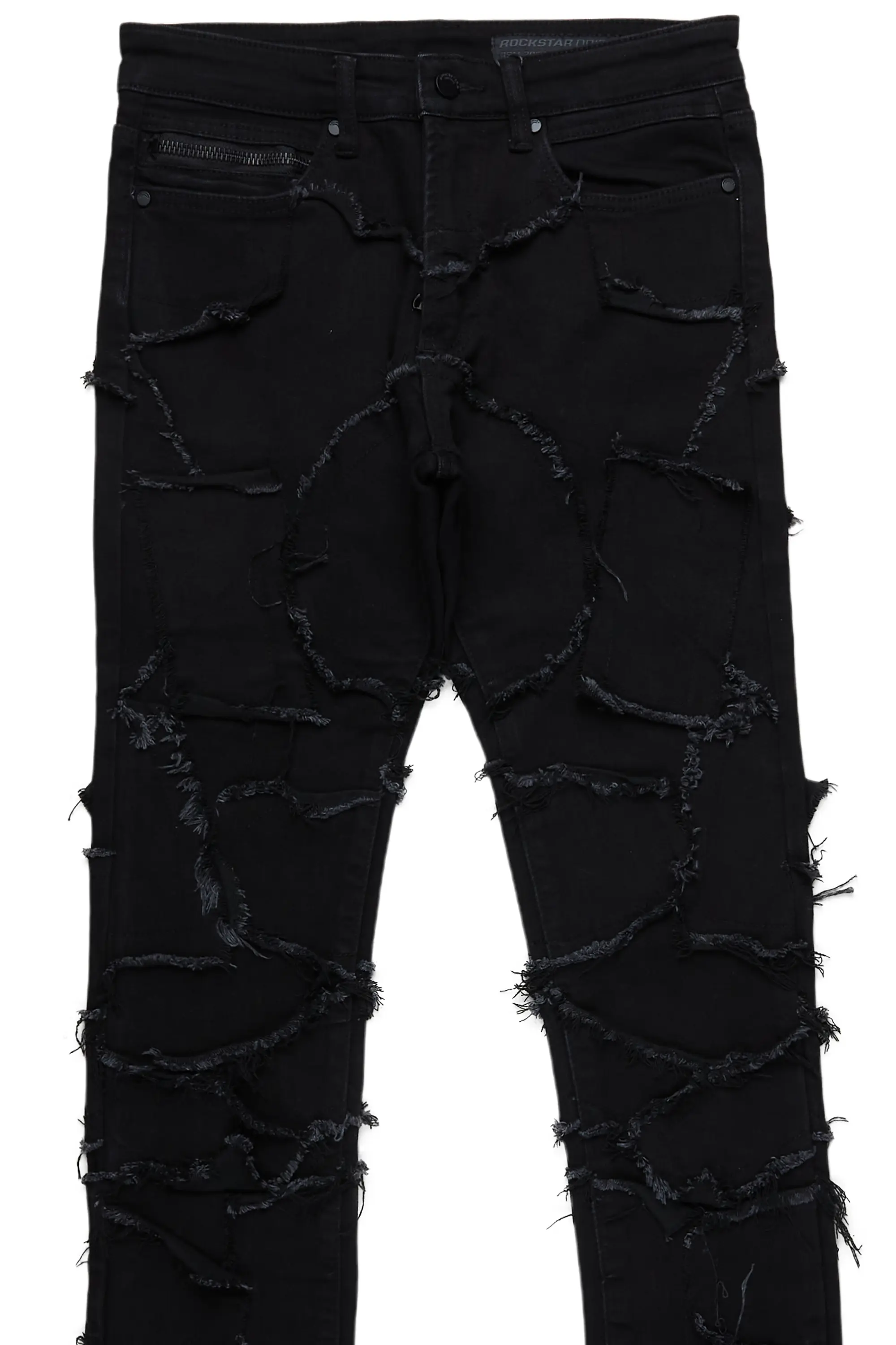 Arturo Black Stacked Flare Jeans - Image 6
