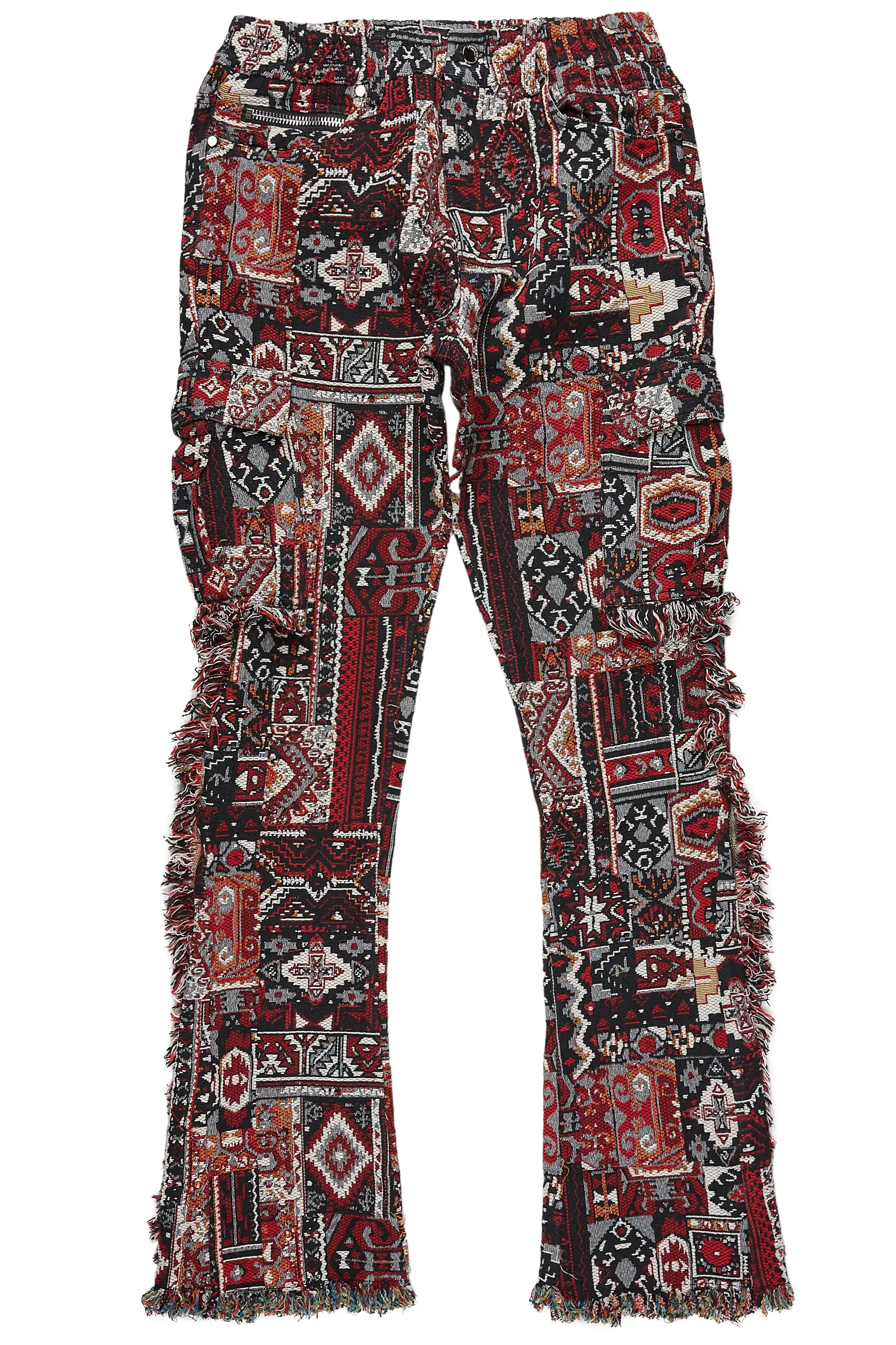 Ayami Black/Multi Slim Tapestry Flare Jean - Image 2