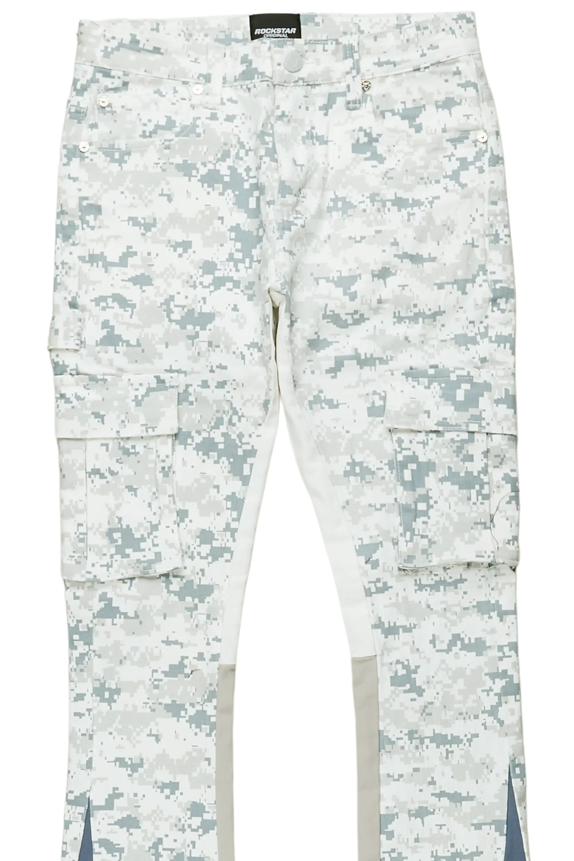 Dajuan Light Camo Stacked Cargo Flare Jean - Image 7