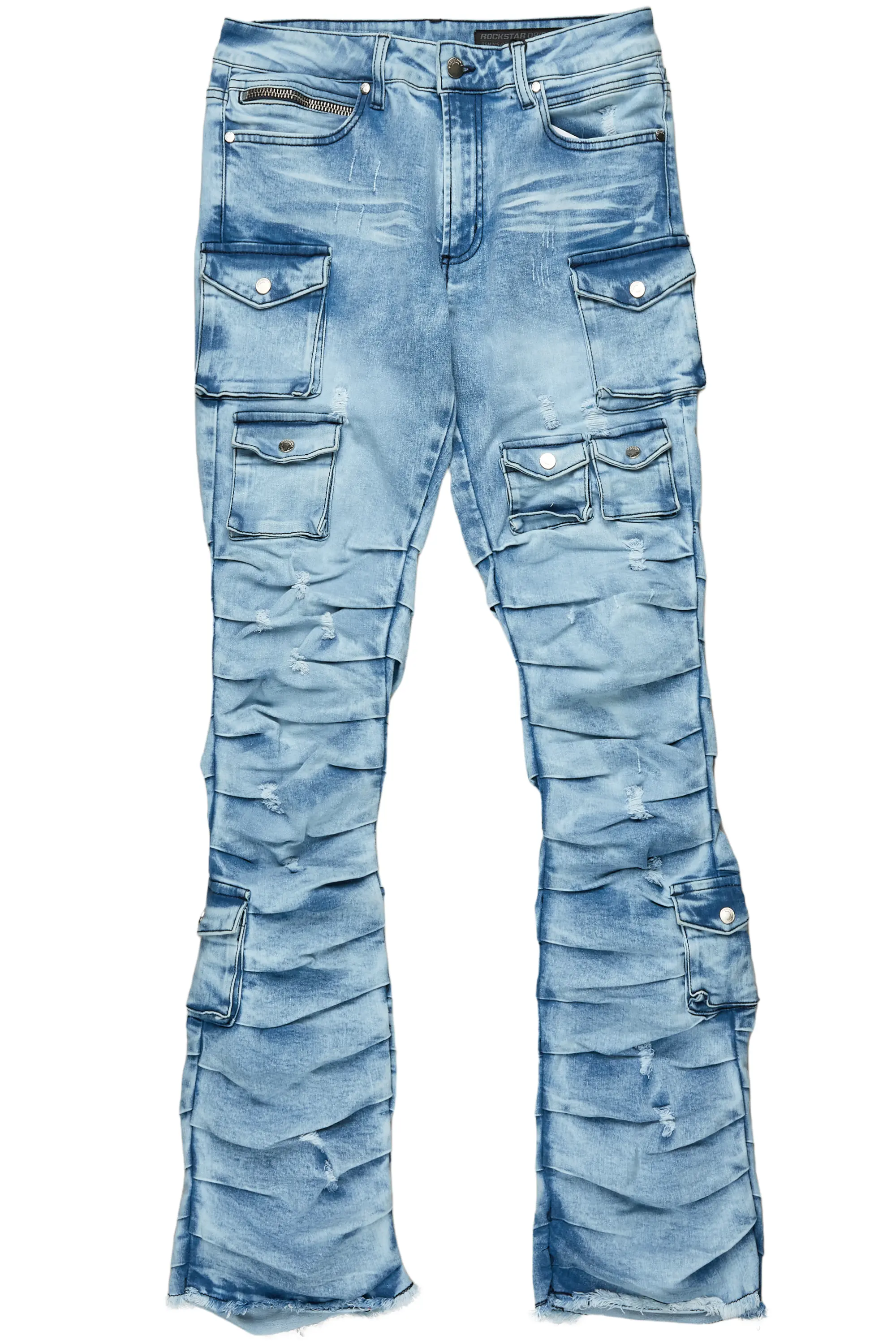 Gentry Blue Stacked Flare Jean - Image 2