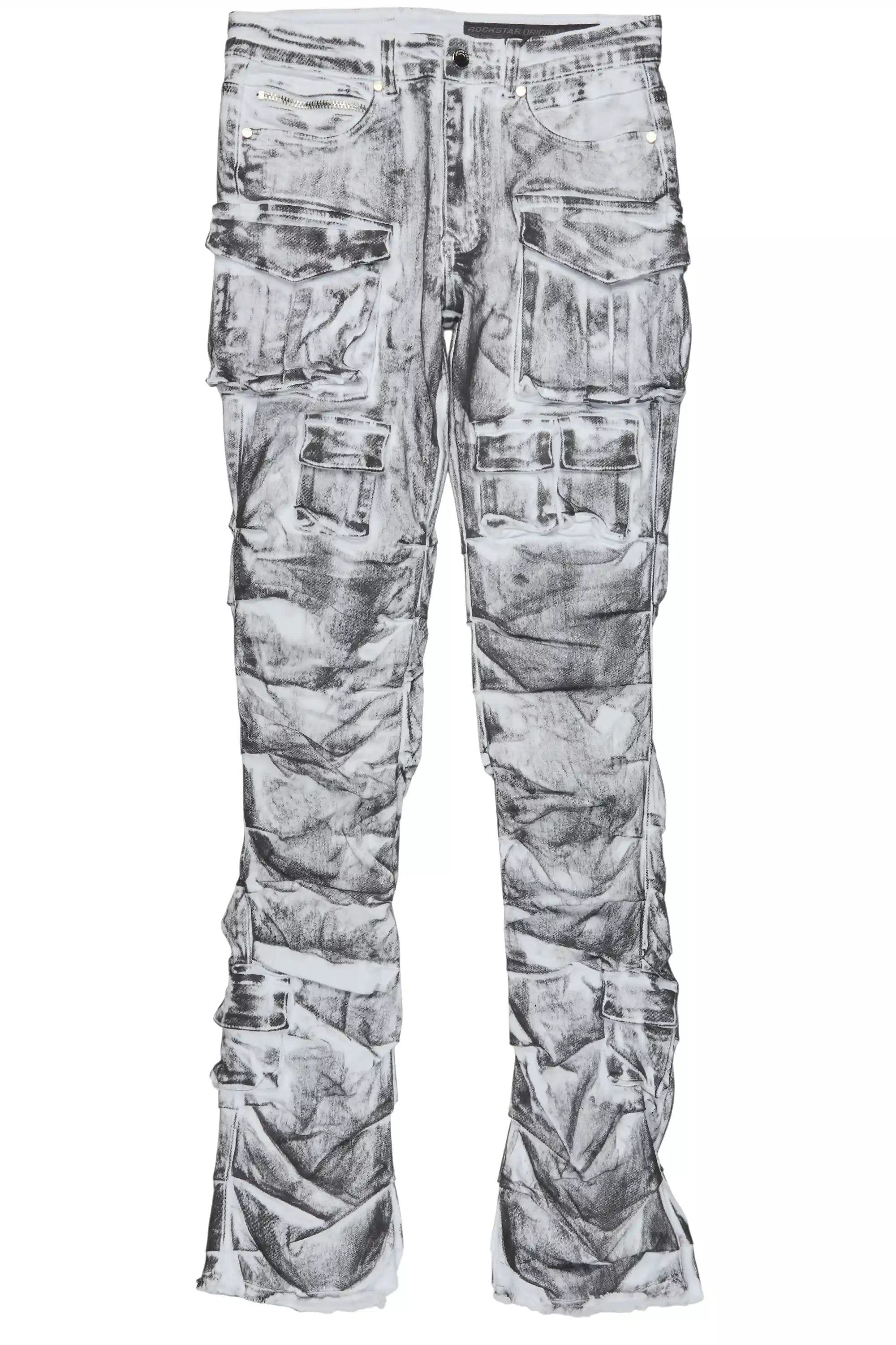 Gentry White Oil Wash Stacked Flare Jean - Image 2