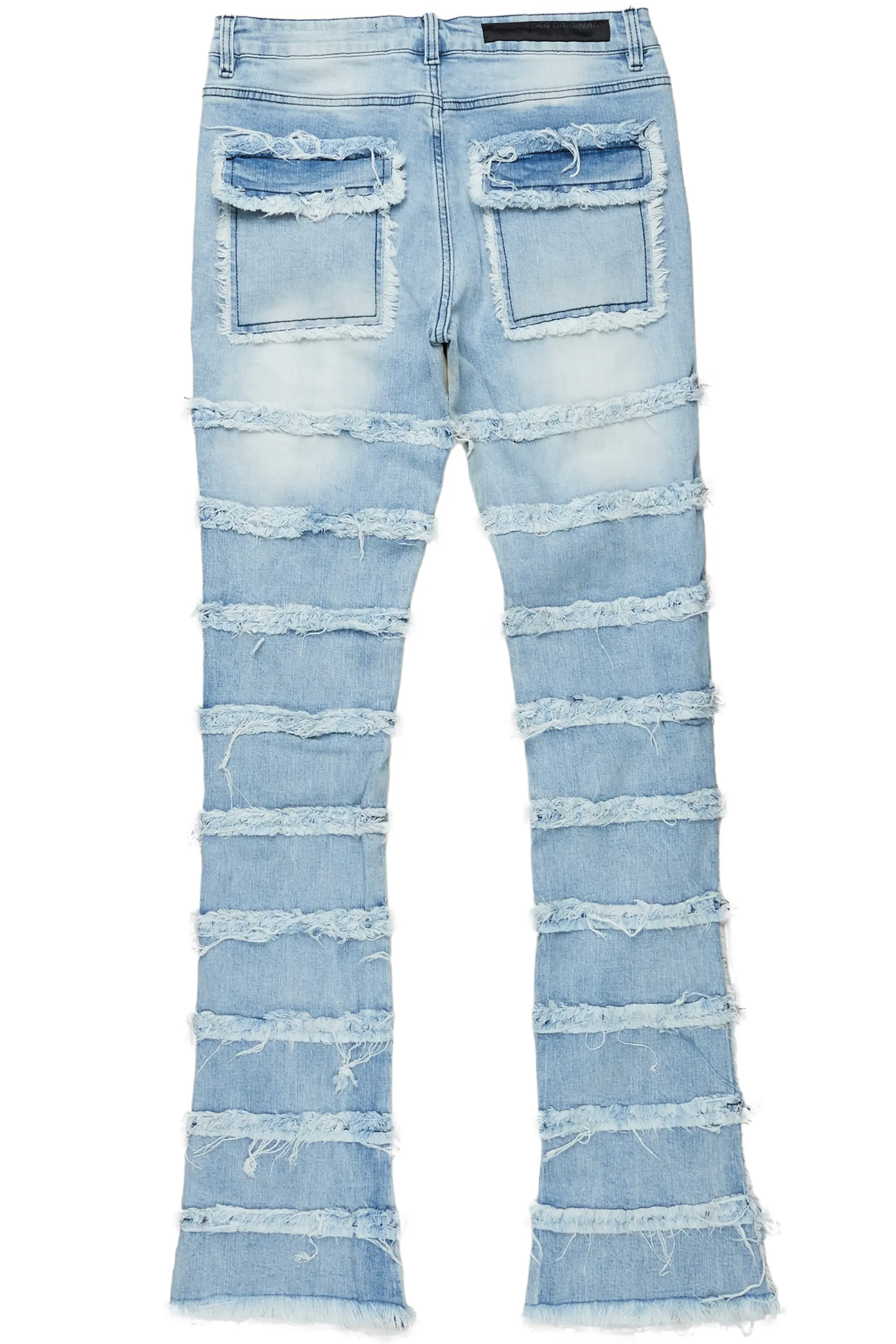 Zafer Blue Painter Stacked Flare Jean - Image 9