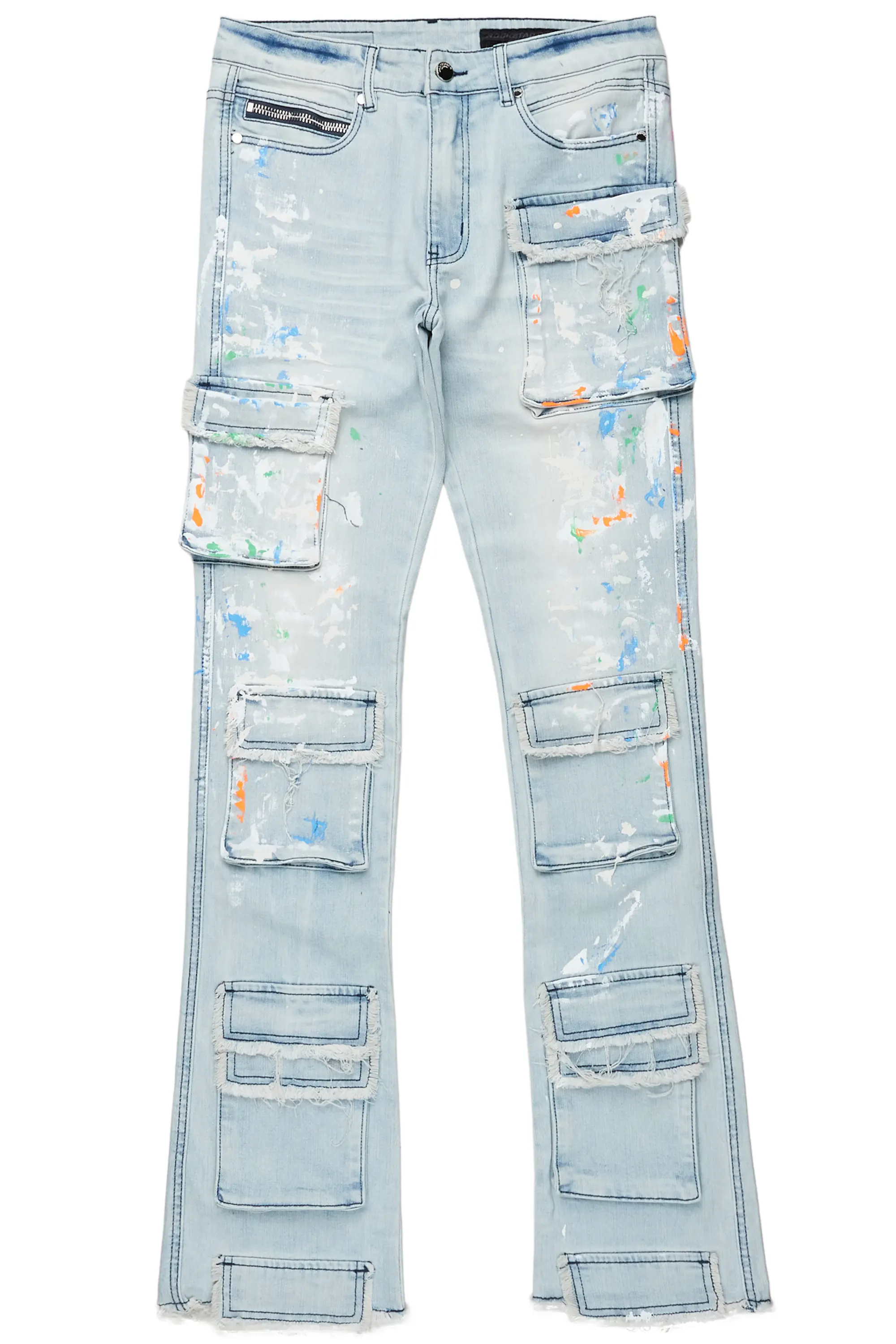 Yasu Blue Painter Stacked Flare Jean - Image 2