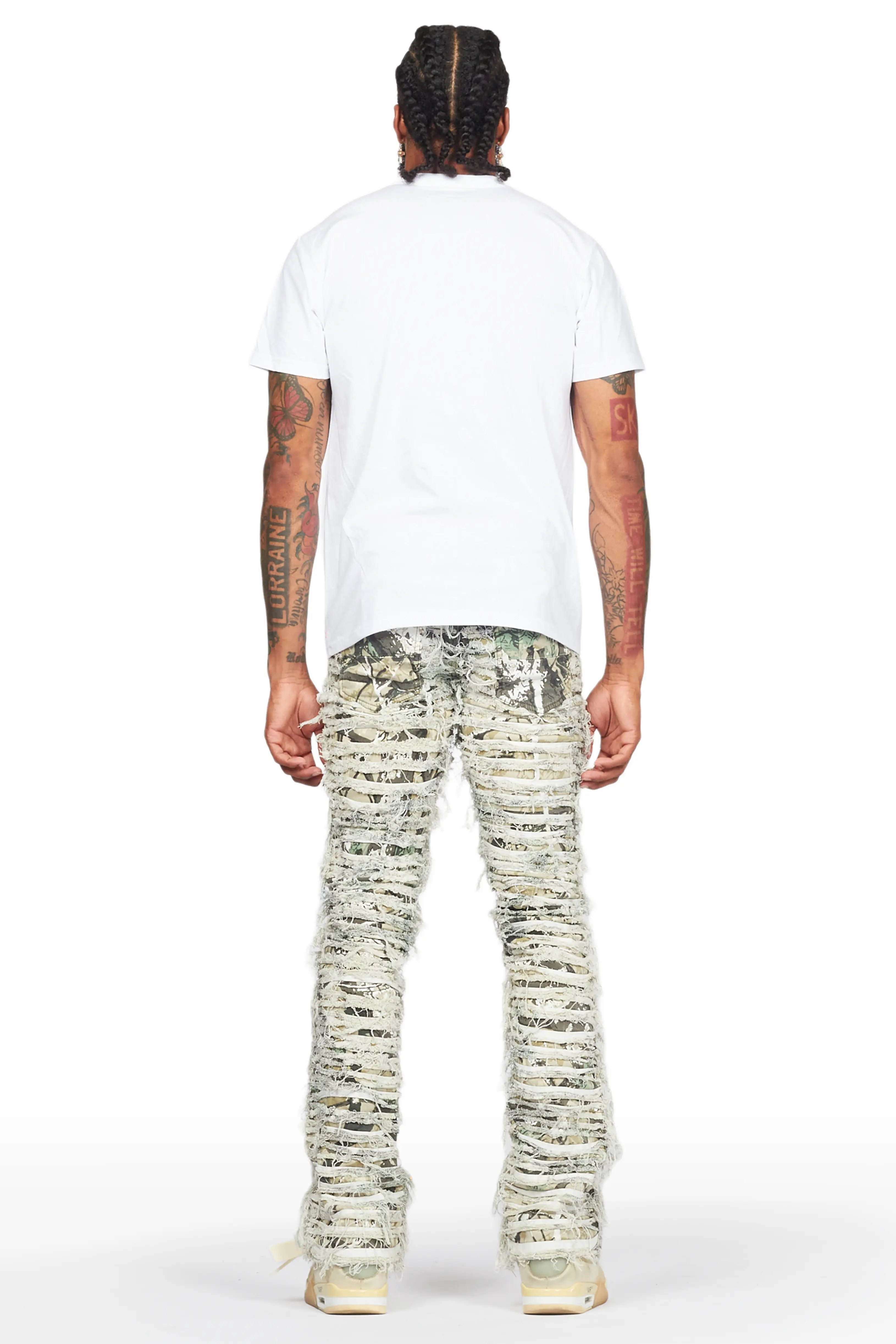 Parish Tree Camo Painter Stacked Flare Jean - Image 5