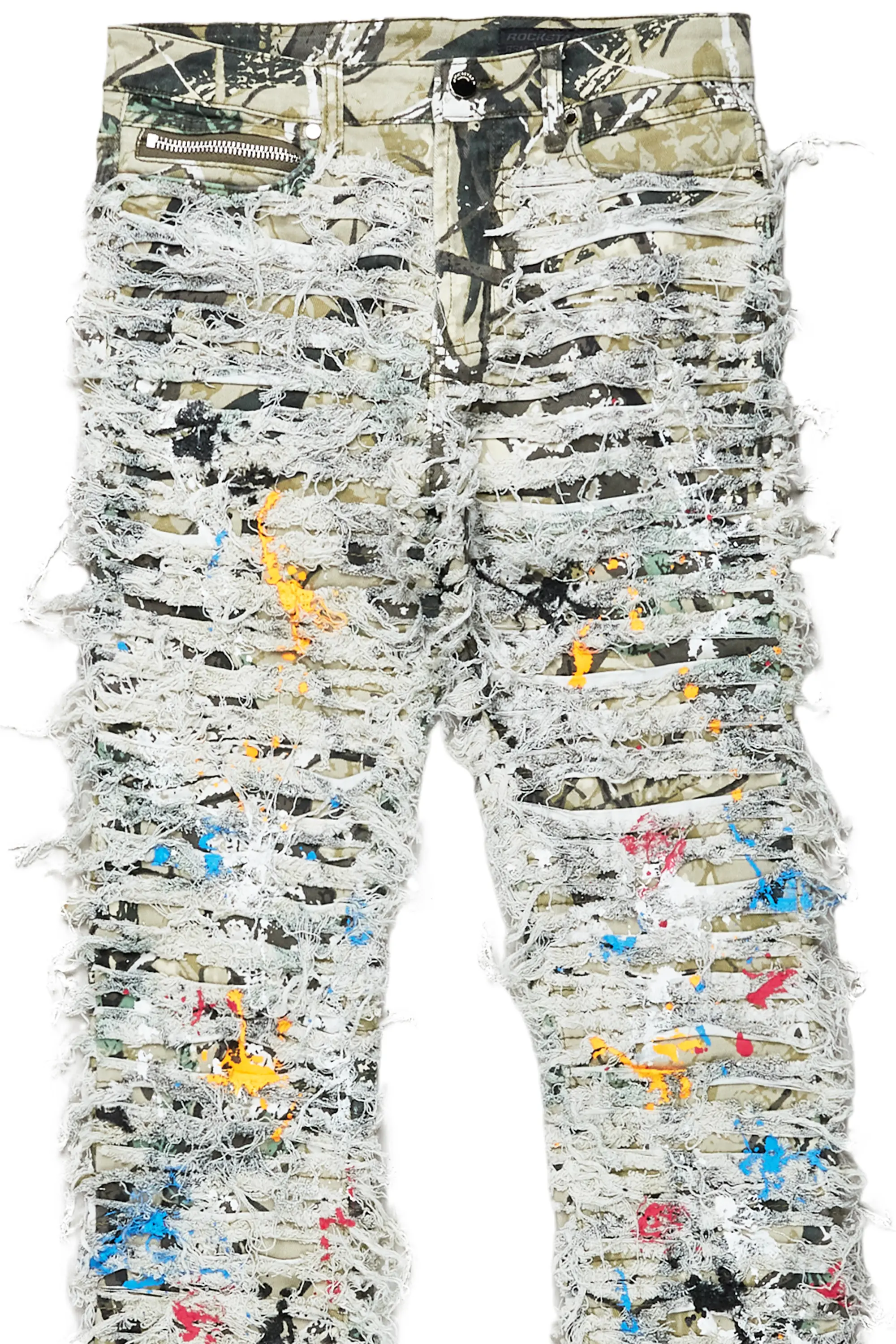 Parish Tree Camo Painter Stacked Flare Jean - Image 8