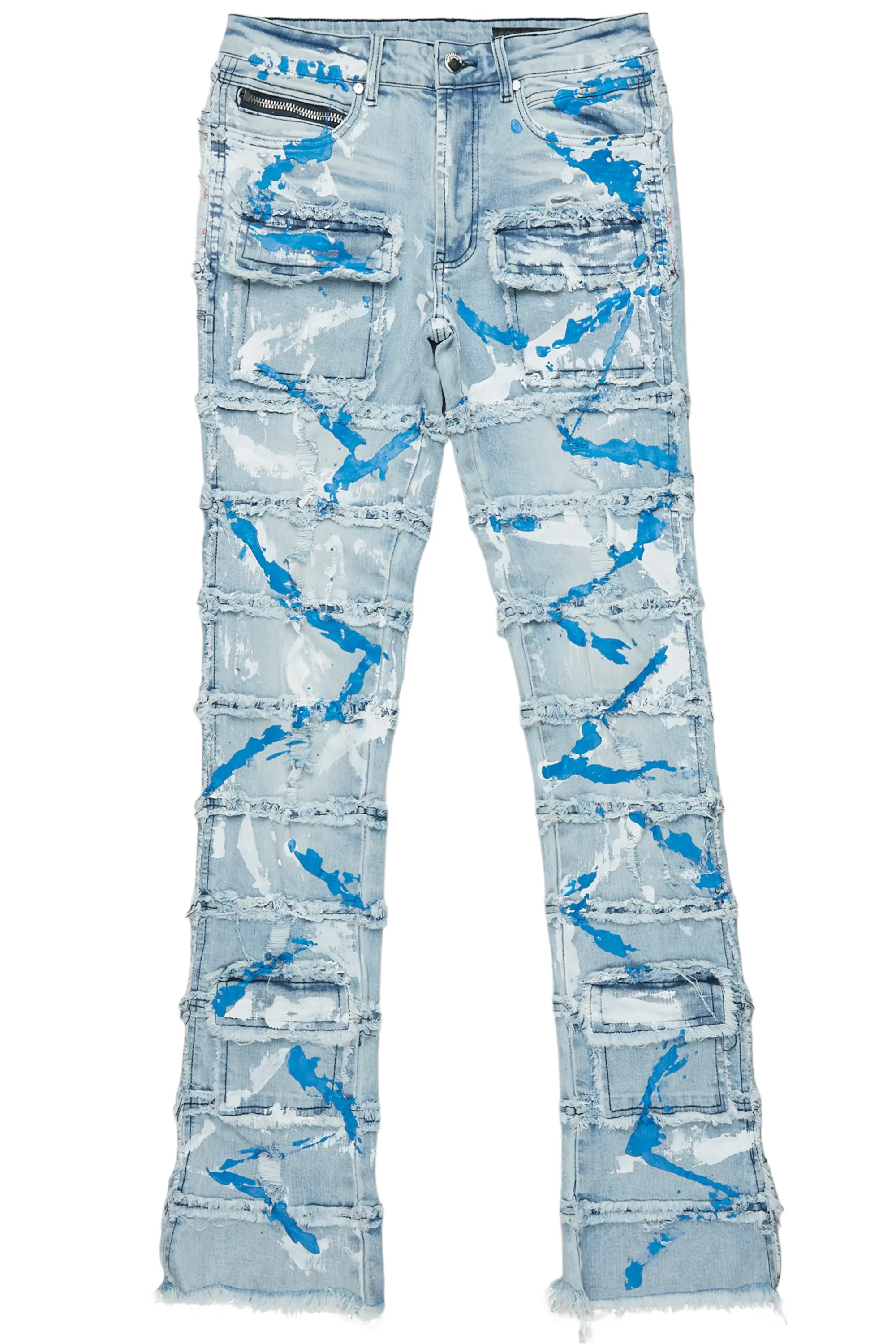 Ebbo Blue Painter Stacked Flare Jean - Image 2