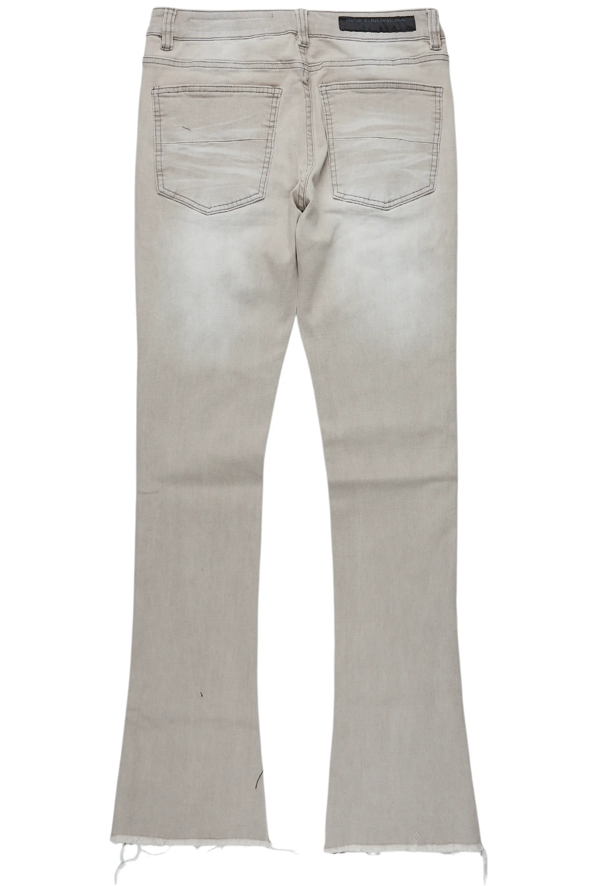 Edgar Grey/Yellow Patchwork Stacked Flare Jean - Image 9