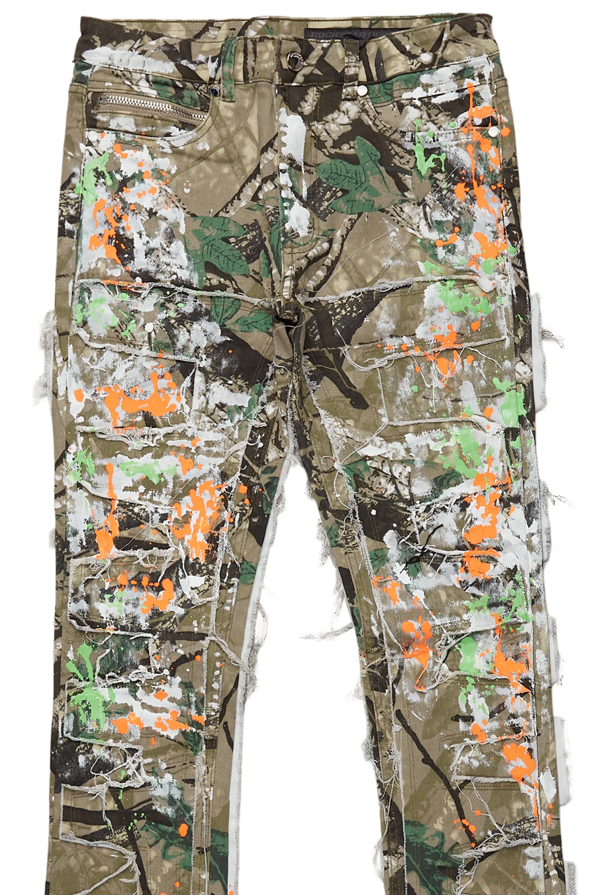 Egras Tree Camo Painter Stacked Flare Jean - Image 8