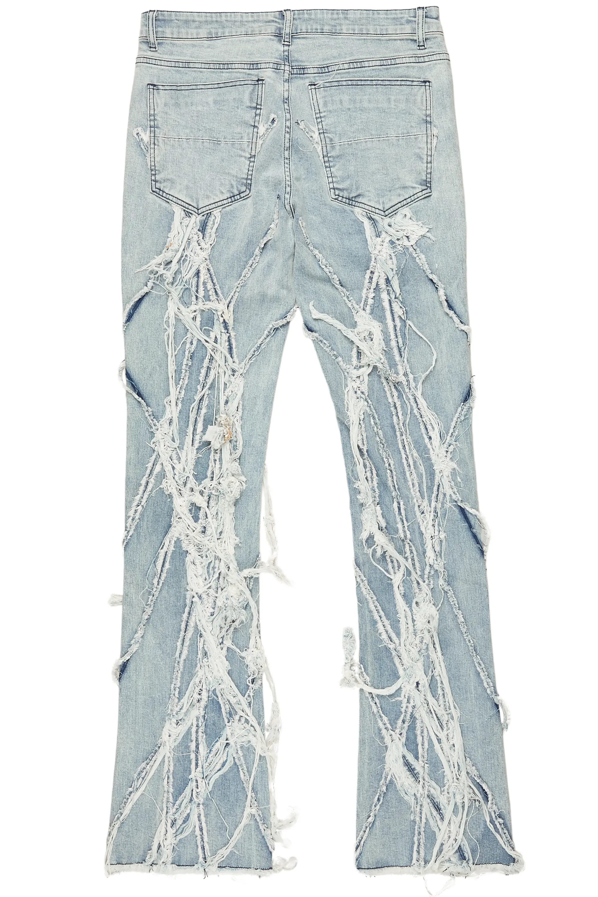 Gennaro Blue Stacked Flare Jean - Image 9