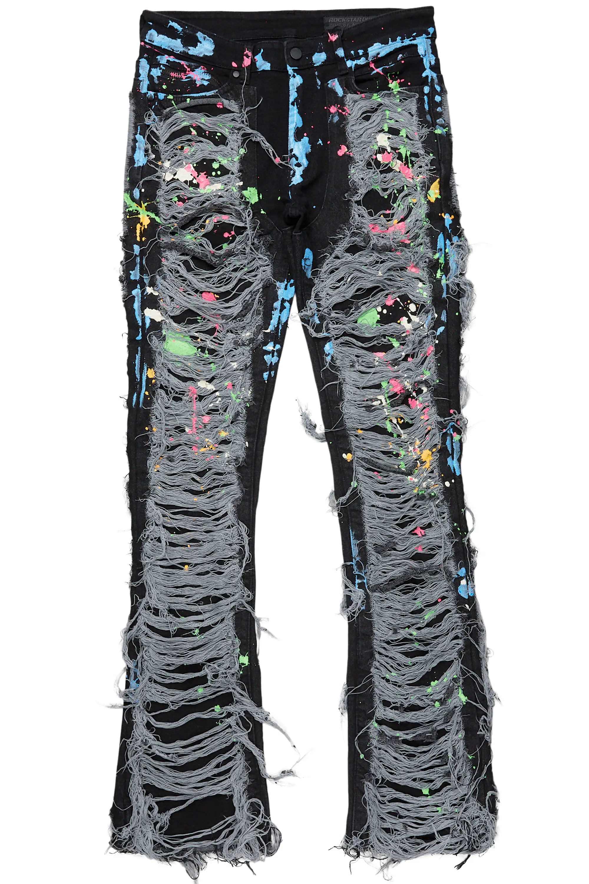 Leigh Black Painter Stacked Flare Jean - Image 2