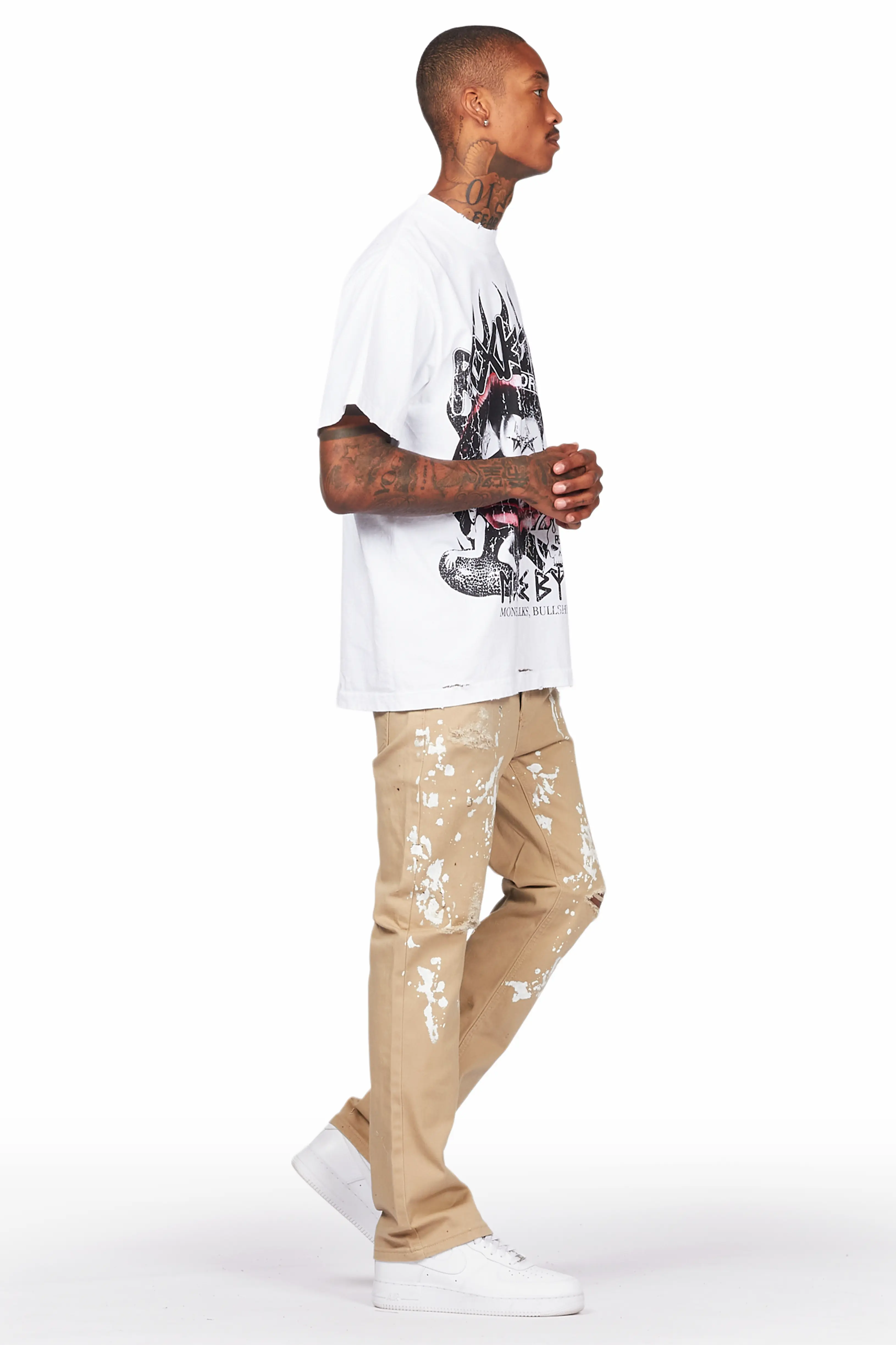 Salus Beige Bootcut Painter Jean - Image 4