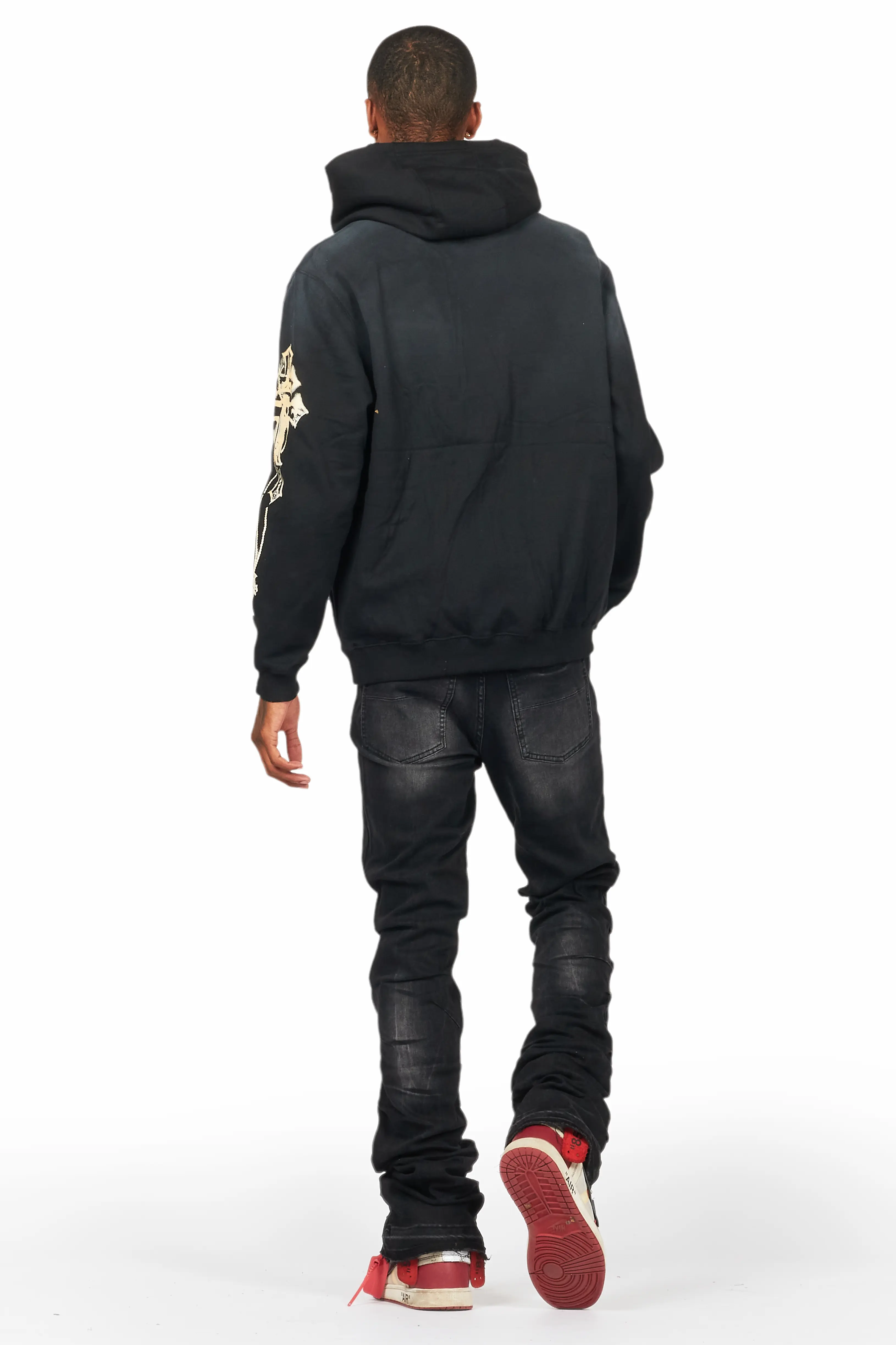 Mercol Black Stacked Flare Jean - Image 5