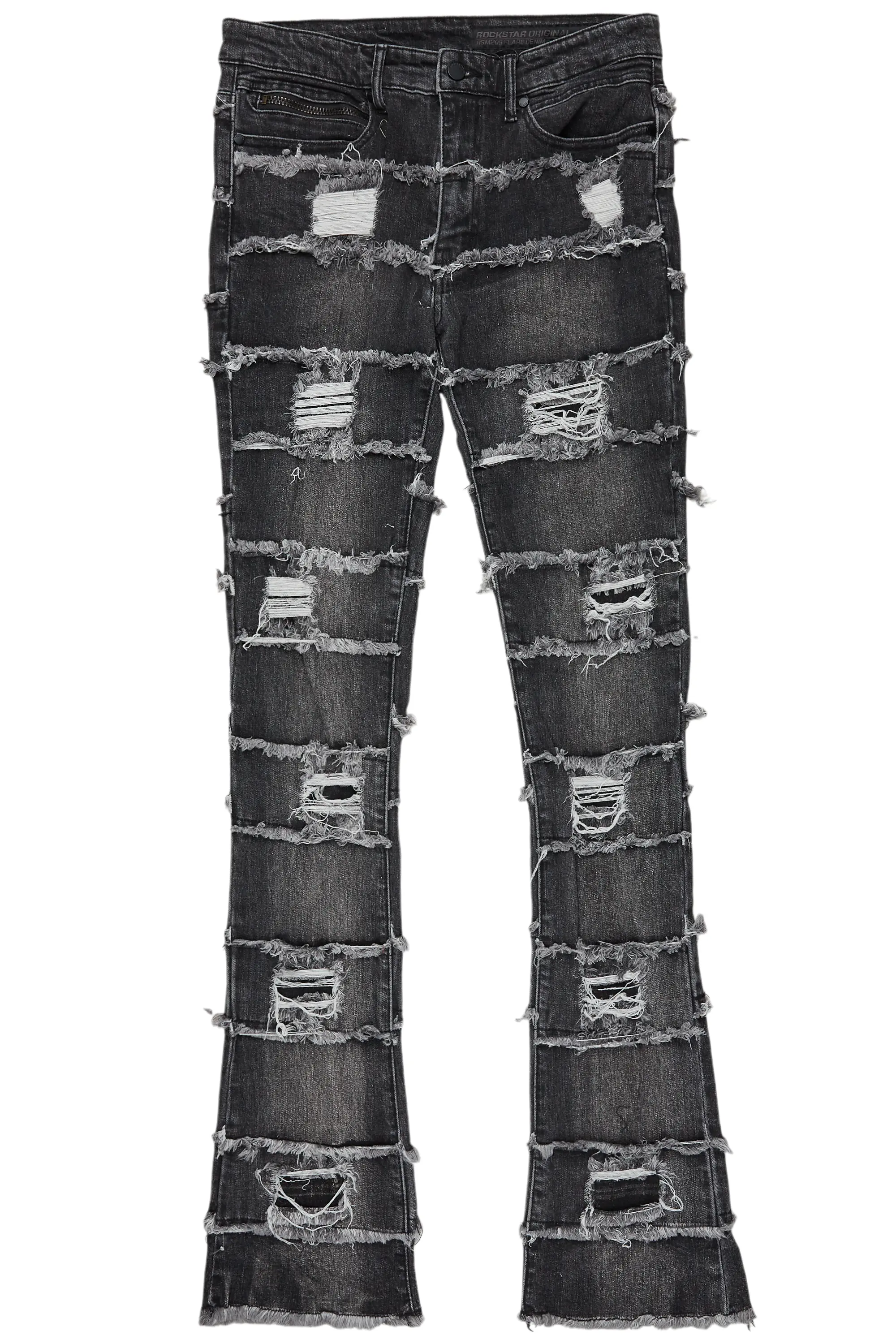 Sten Black Stacked Flare Jean - Image 2