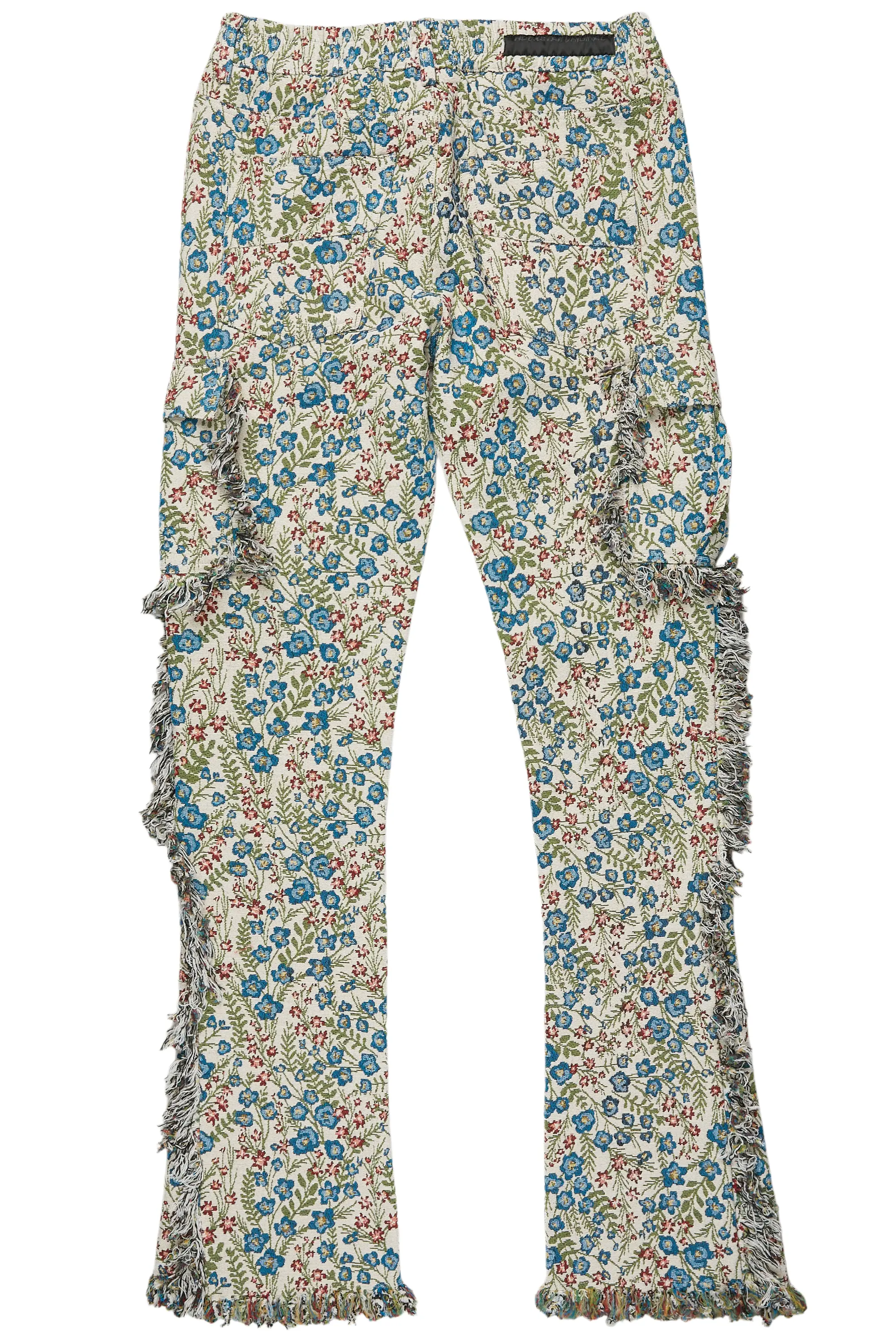 Ayara Beige/Multi Slim Tapestry Flare Jean - Image 9