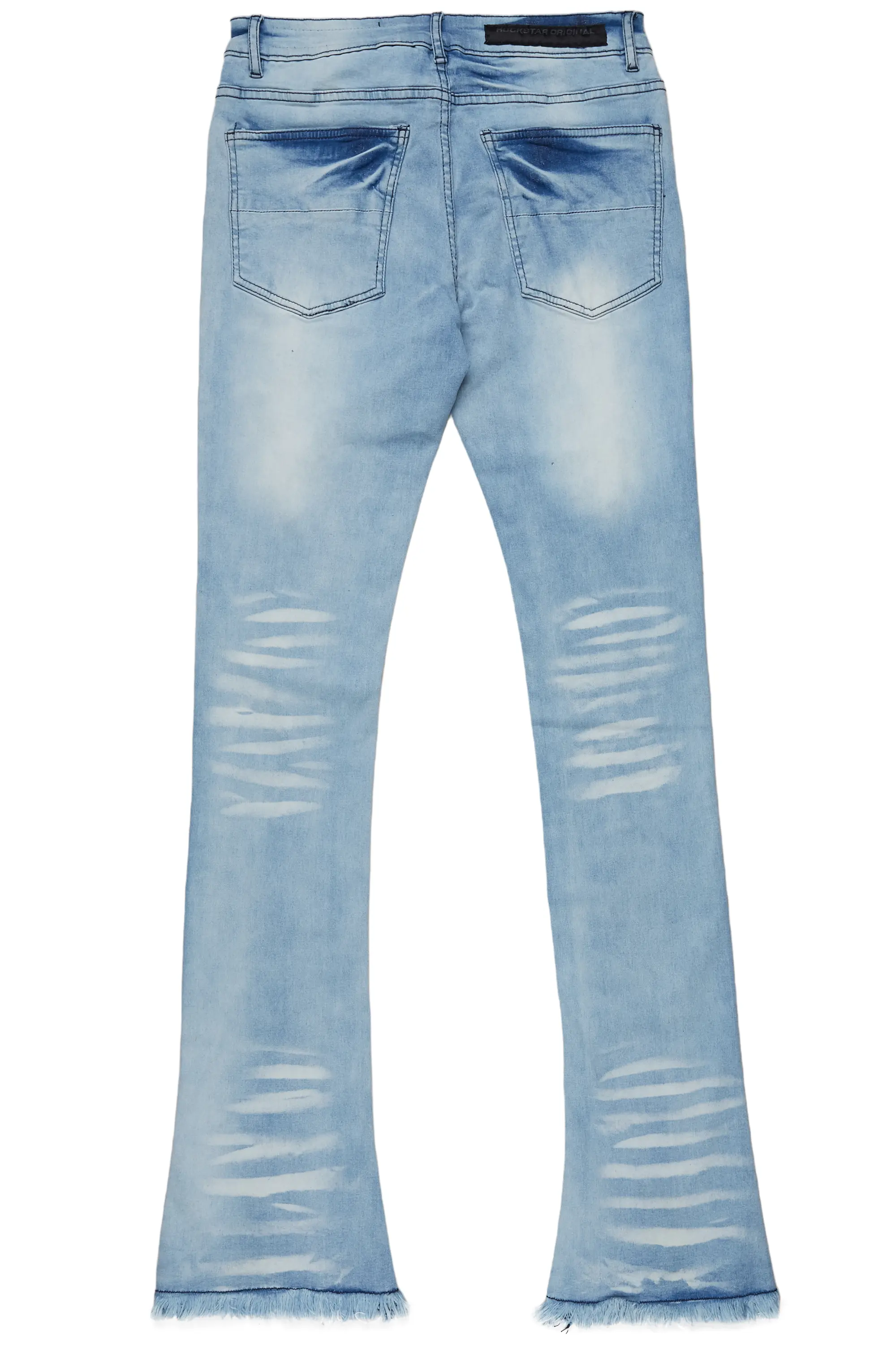 Alvar Blue Painter Stacked Flare Jean - Image 9