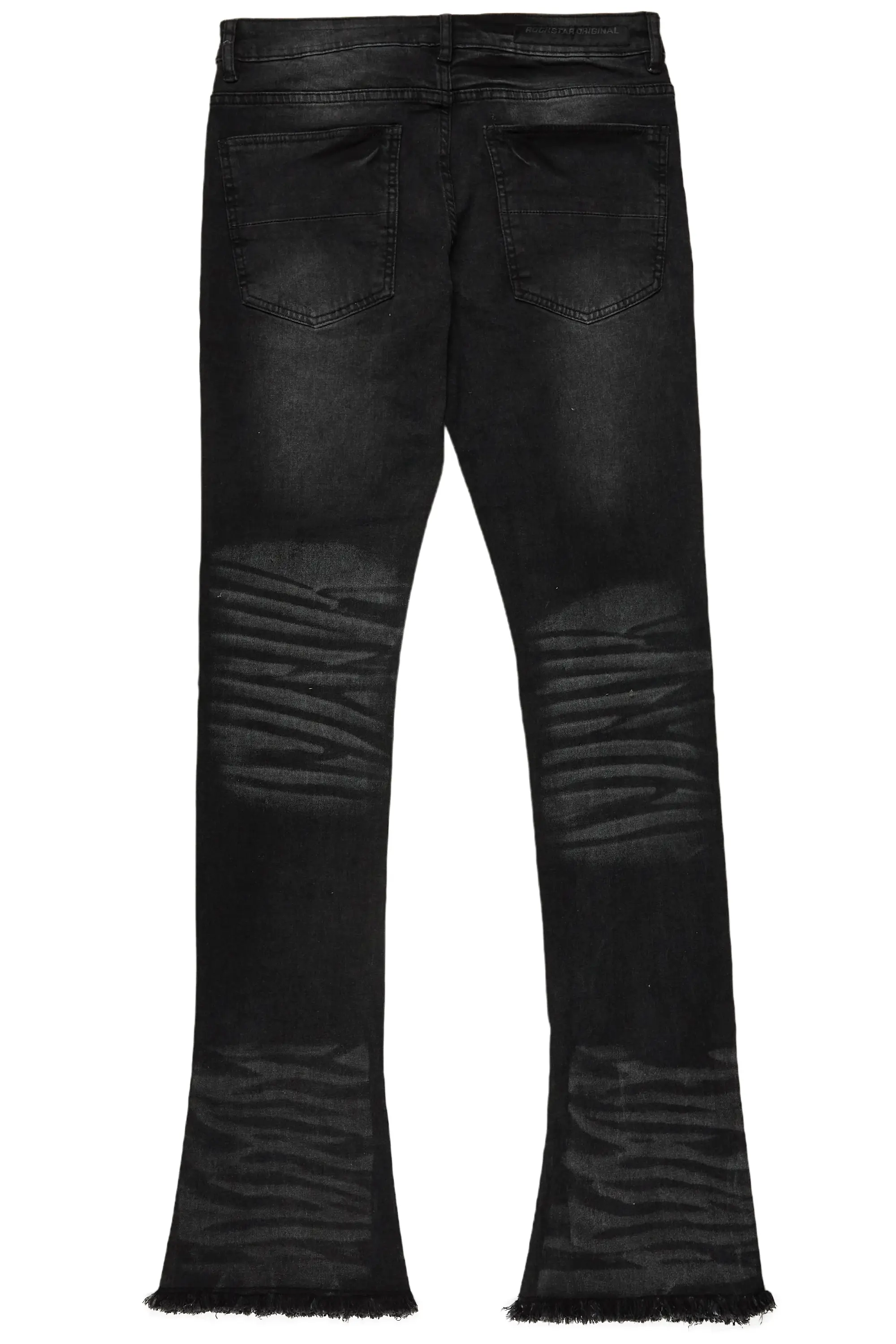Cale Black Painter Stacked Flare Jean - Image 7