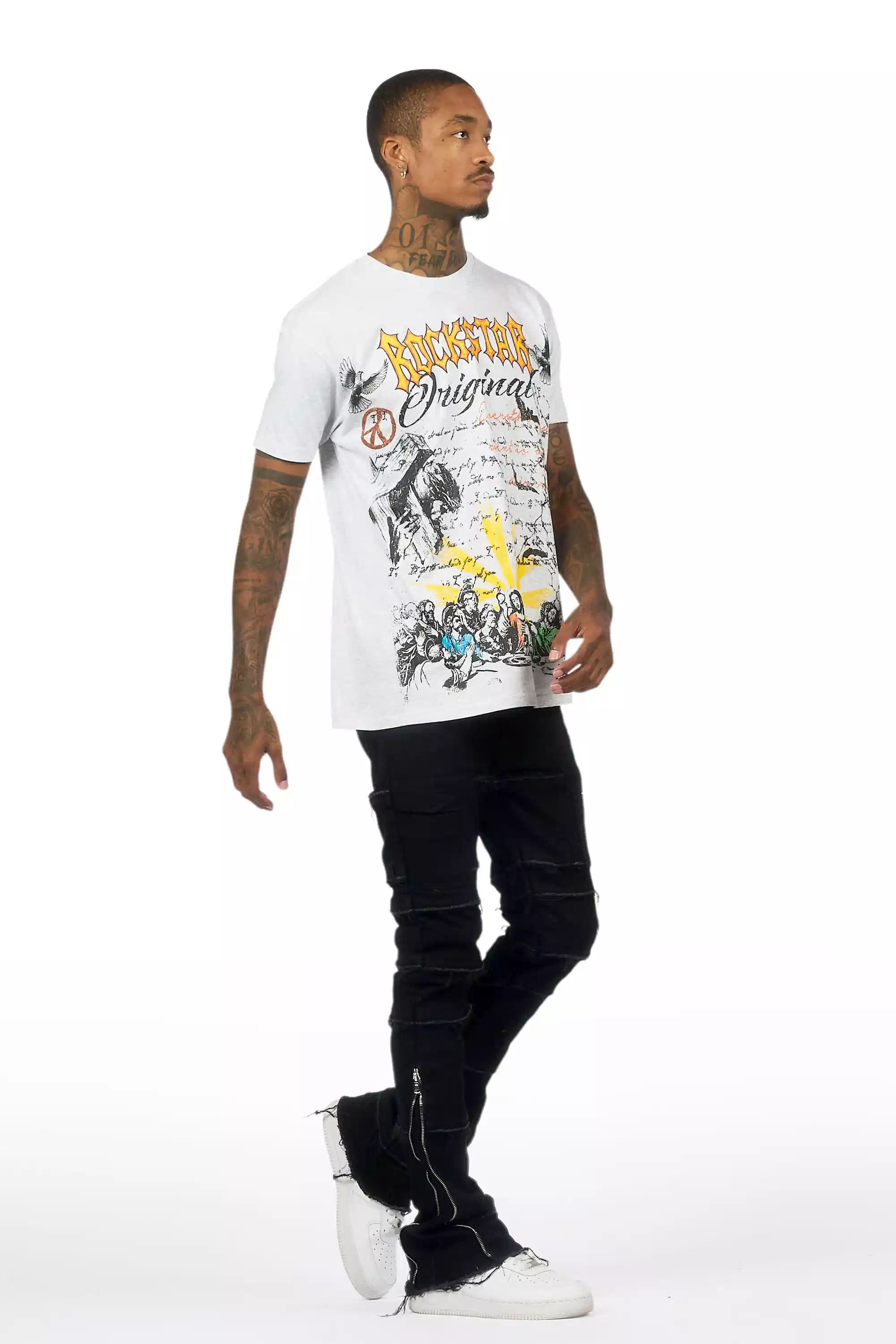 Horado Jet Black Stacked Flare Jean - Image 7
