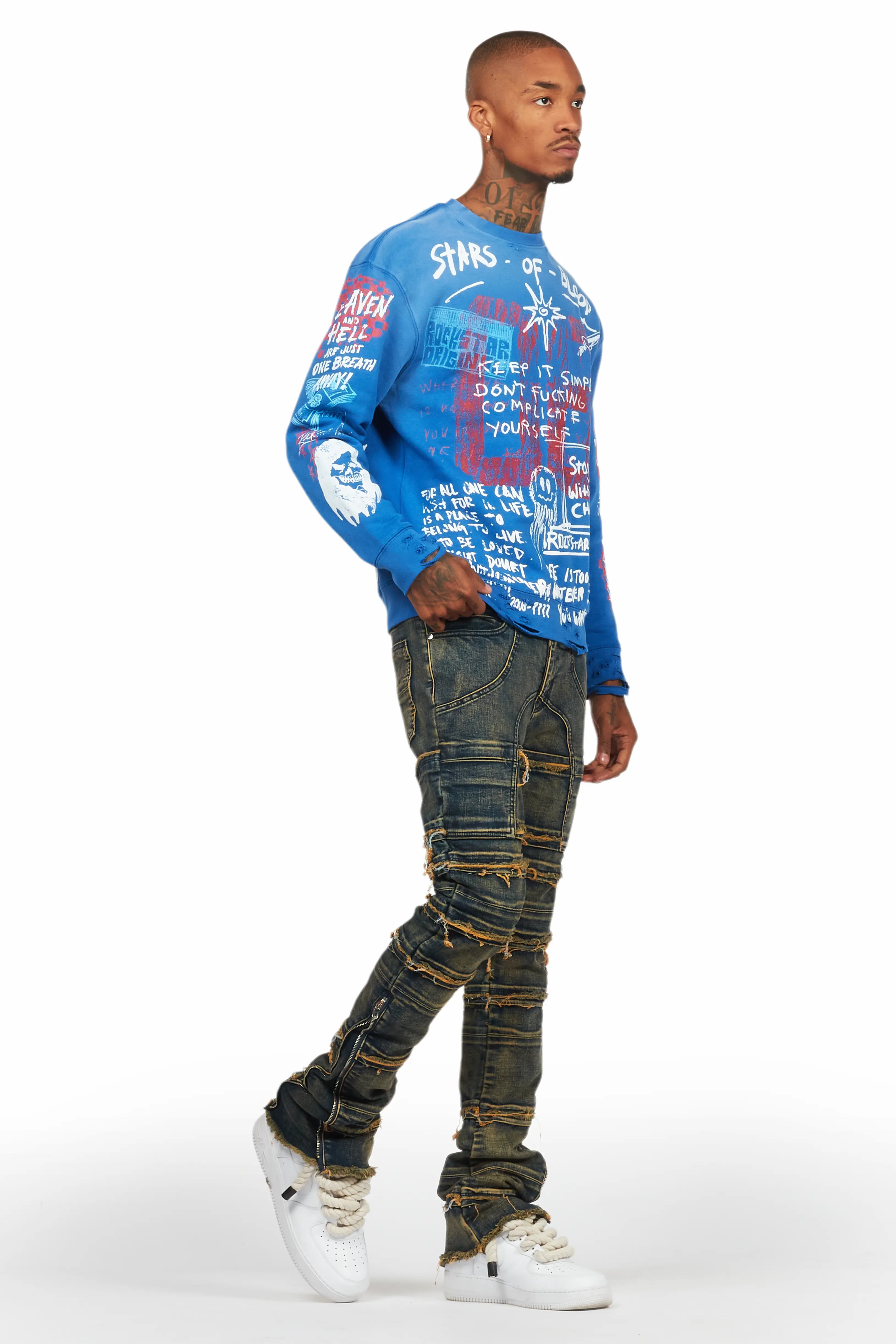 Horado Tint Wash Stacked Flare Jean - Image 8