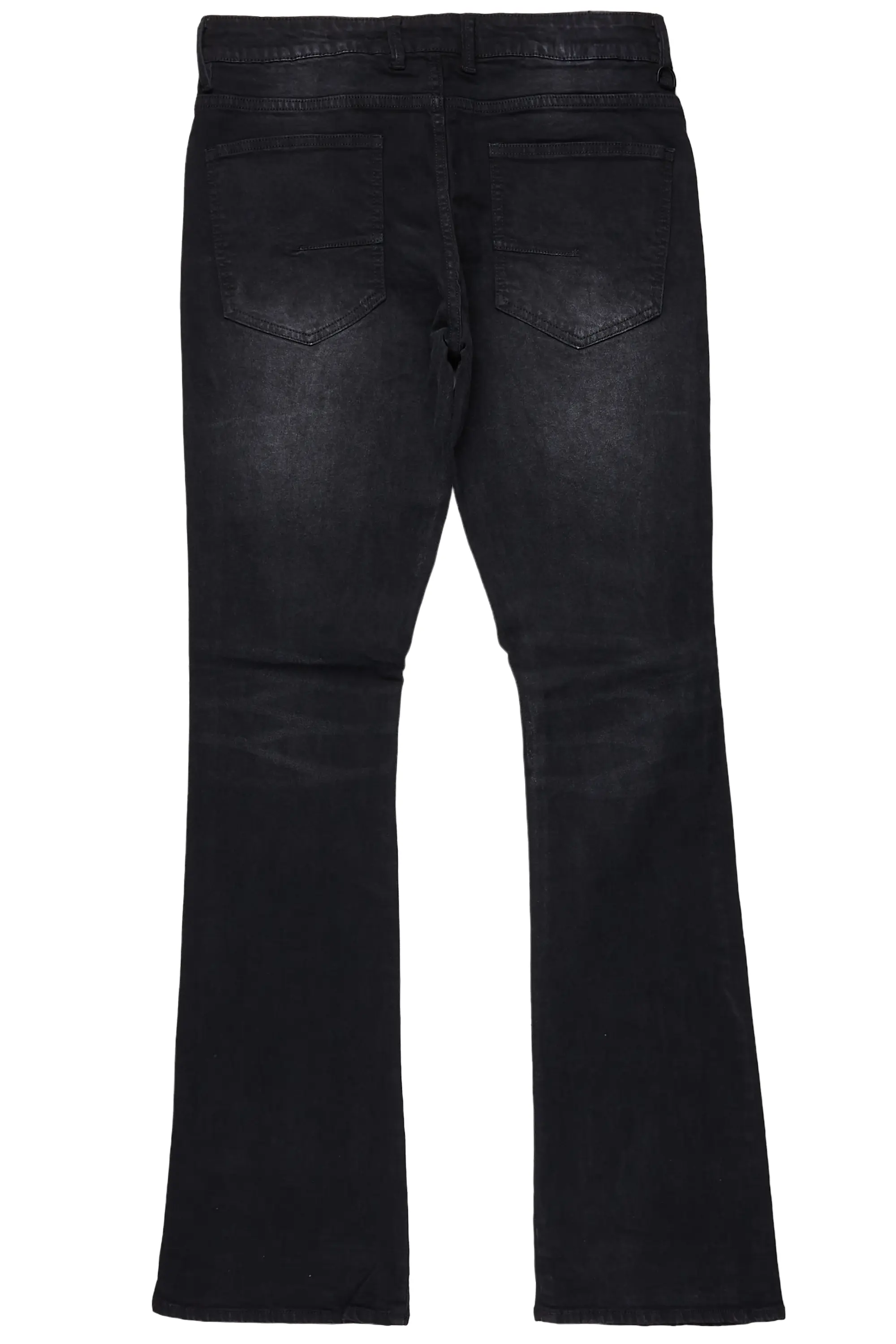 Ebbos Black Flame Patched Skinny Flare Jean - Image 9