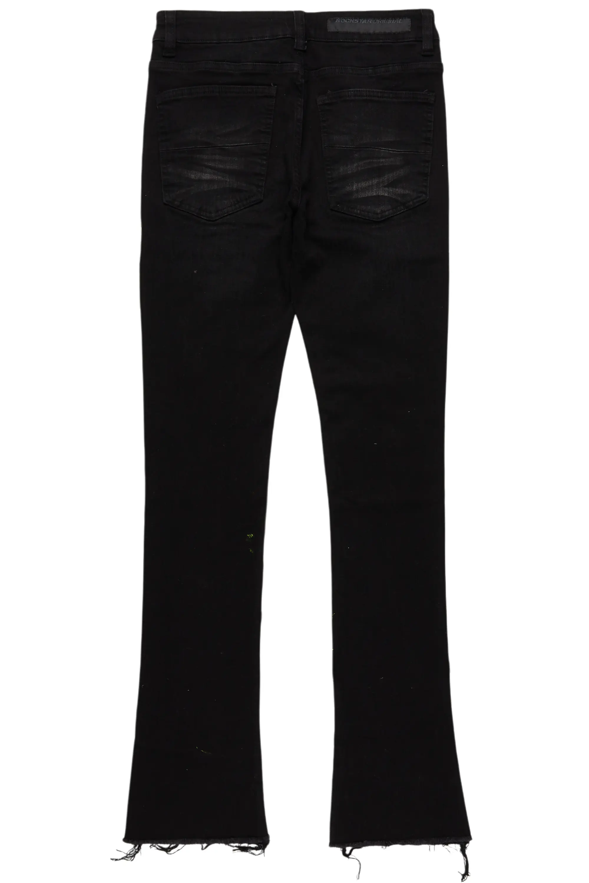 Edge Black/Yellow Roller Paint Stacked Flare Jean - Image 9