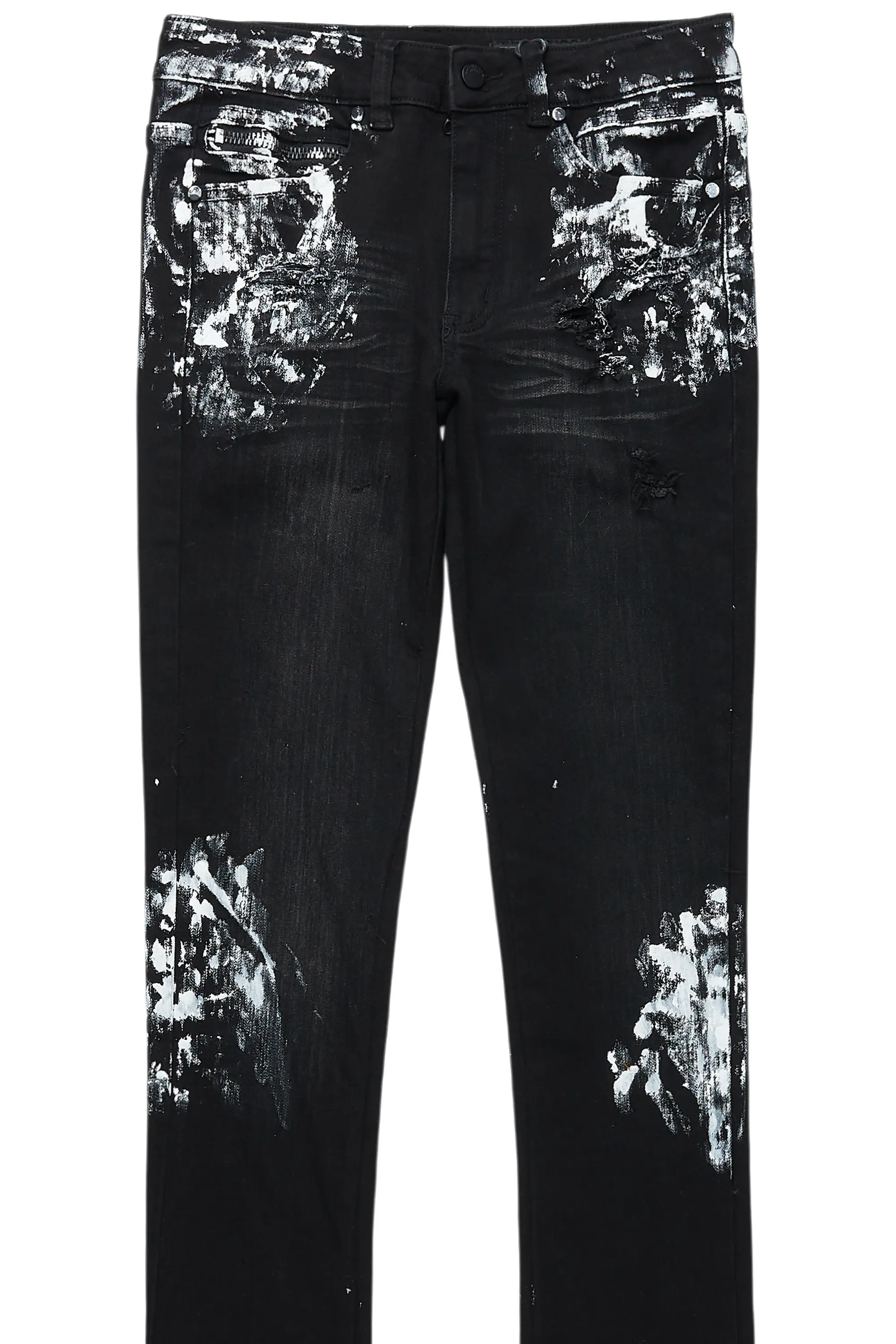 Kodak Black/White Painter Stacked Flare Jean - Image 8
