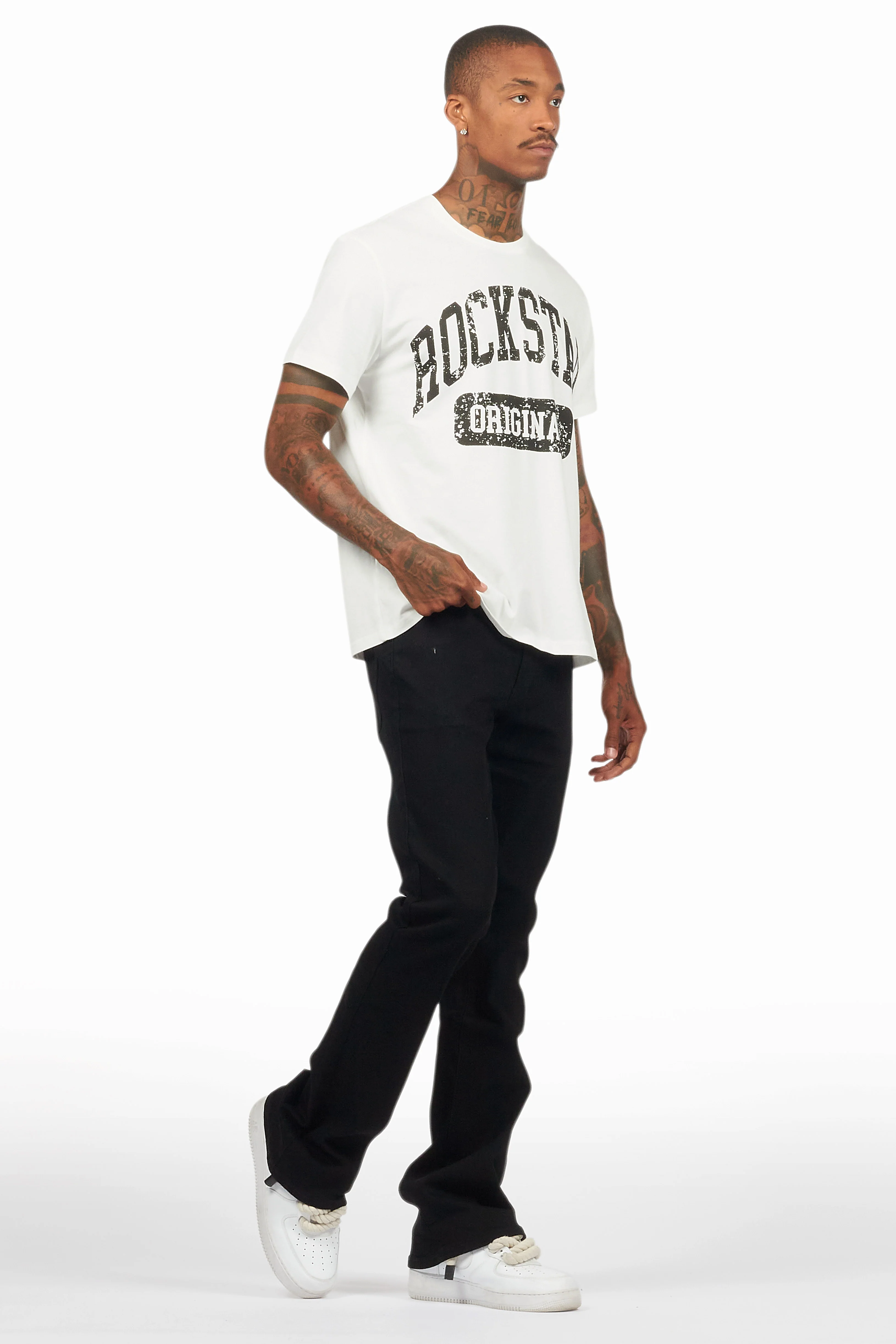 Drick Jet Black Regular Fit Flare Jean - Image 7