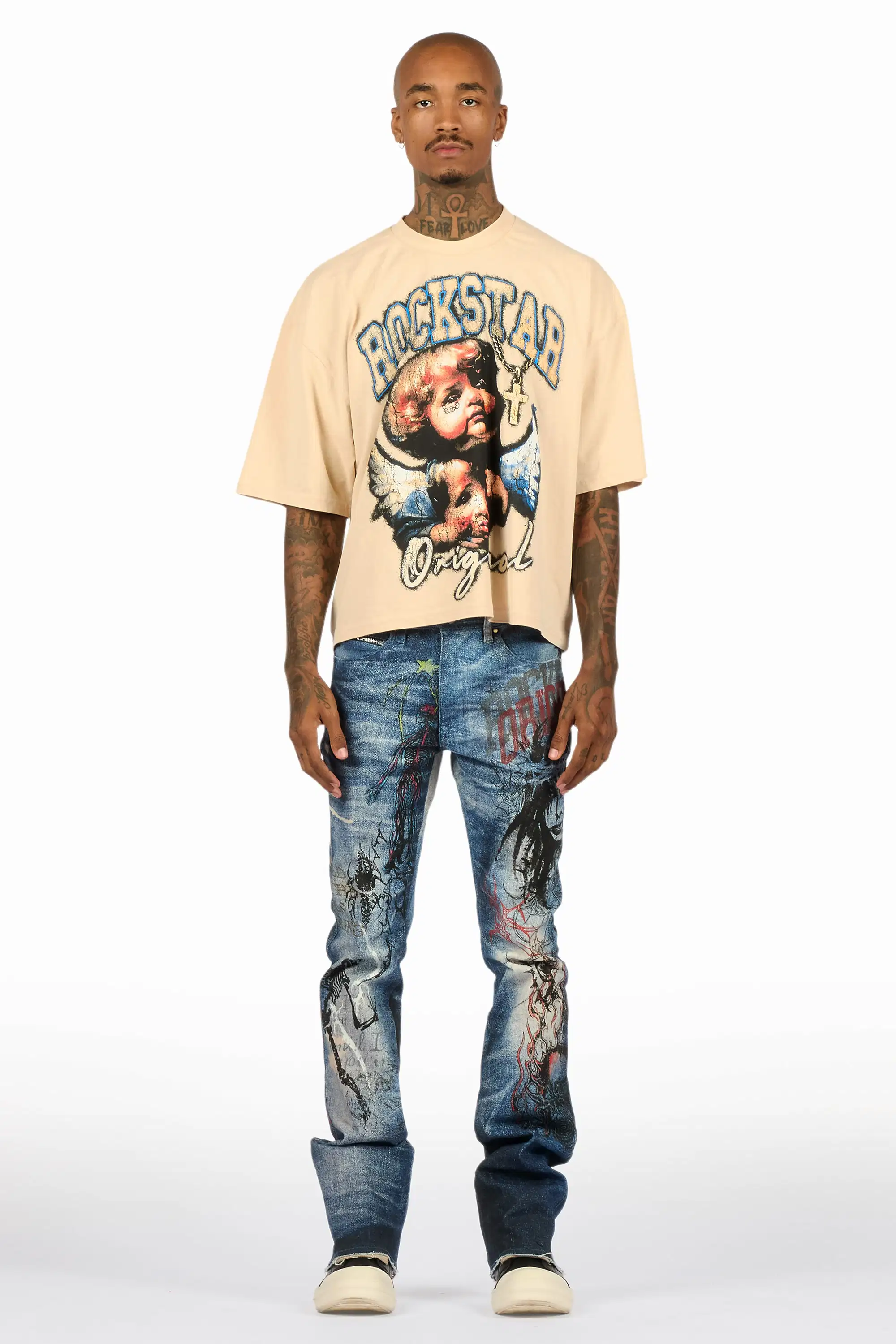 Blaytex Blue Stacked Flare Jean - Image 3