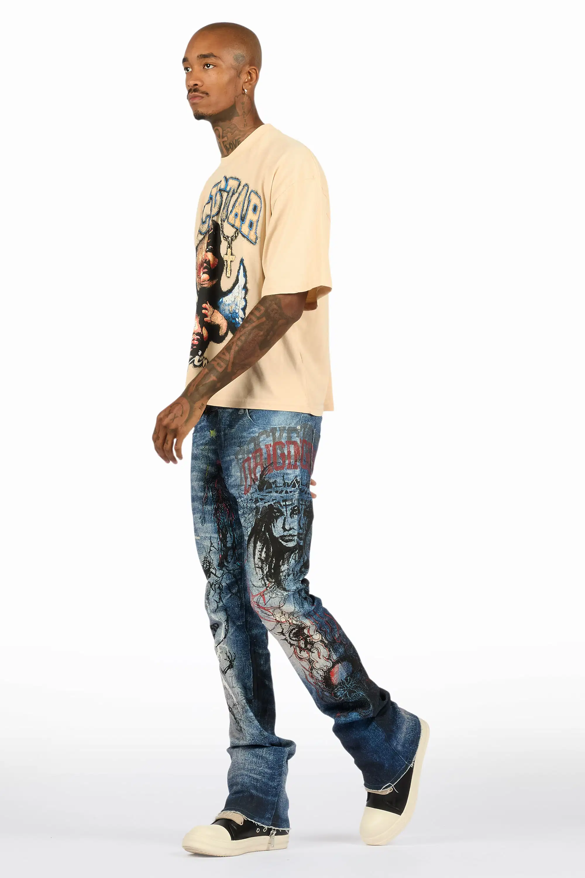 Blaytex Blue Stacked Flare Jean - Image 6