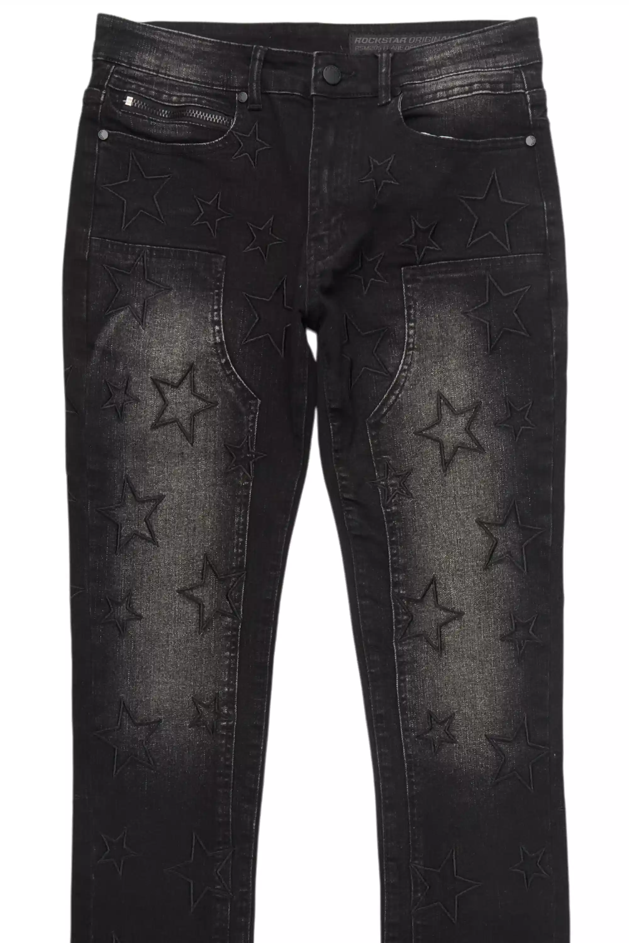 Starship Dark Grey Stacked Flare Jean - Image 9