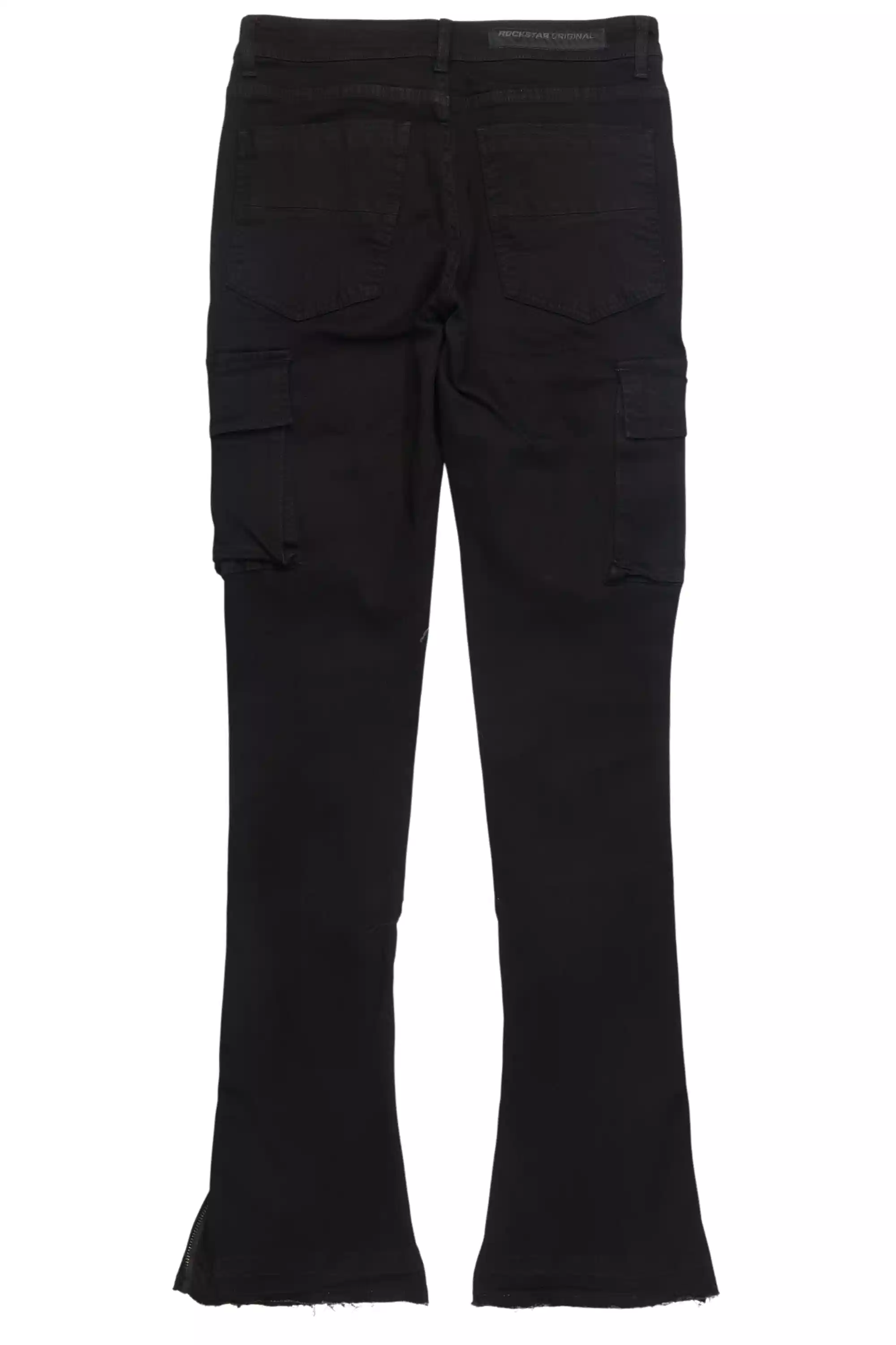 Aftermath Jet Black Stacked Flare Jean - Image 10