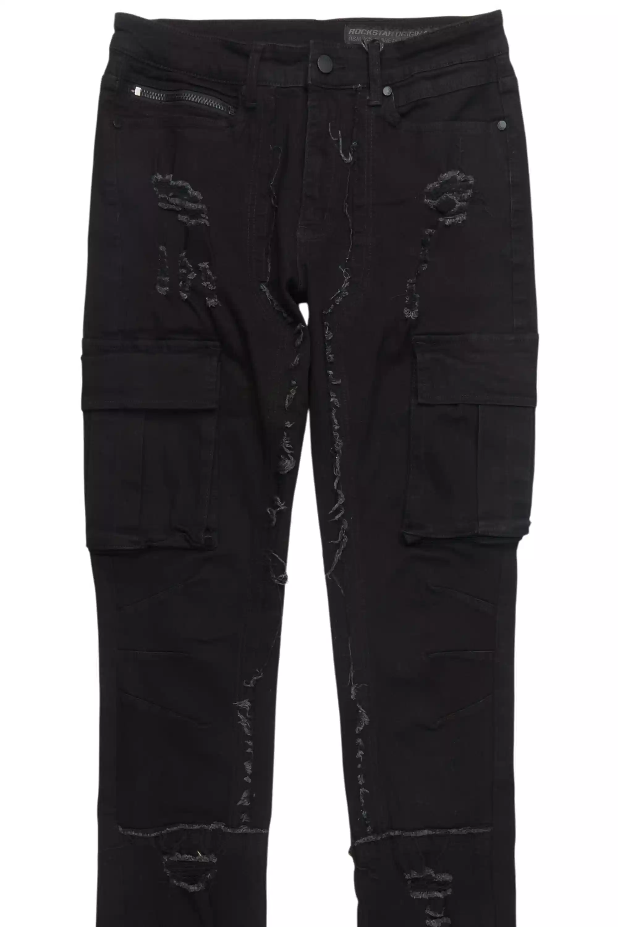 Aftermath Jet Black Stacked Flare Jean - Image 9