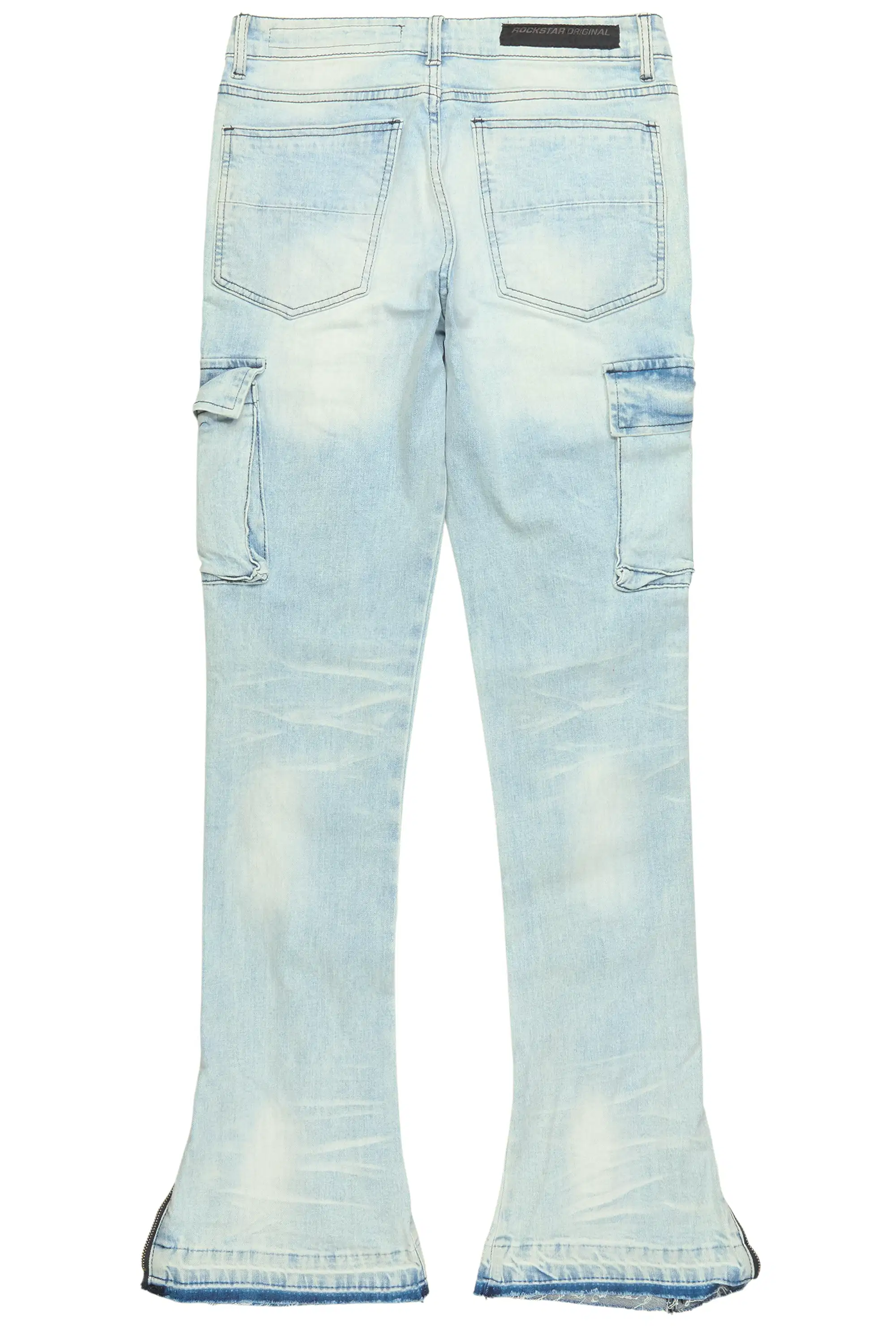 Aftermath Light Blue Stacked Flare Jean - Image 8