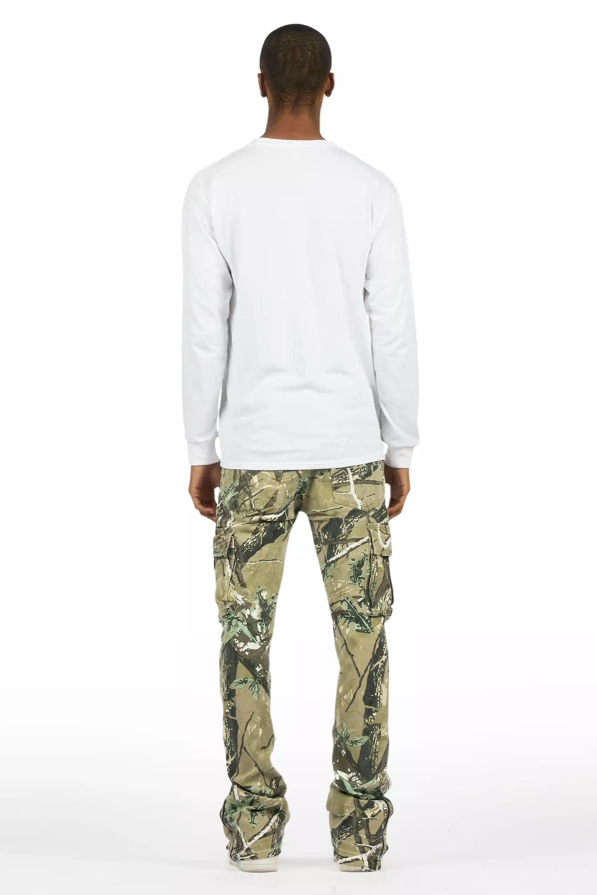 Aftermath Tree Camo/White Stacked Flare Jean - Image 6