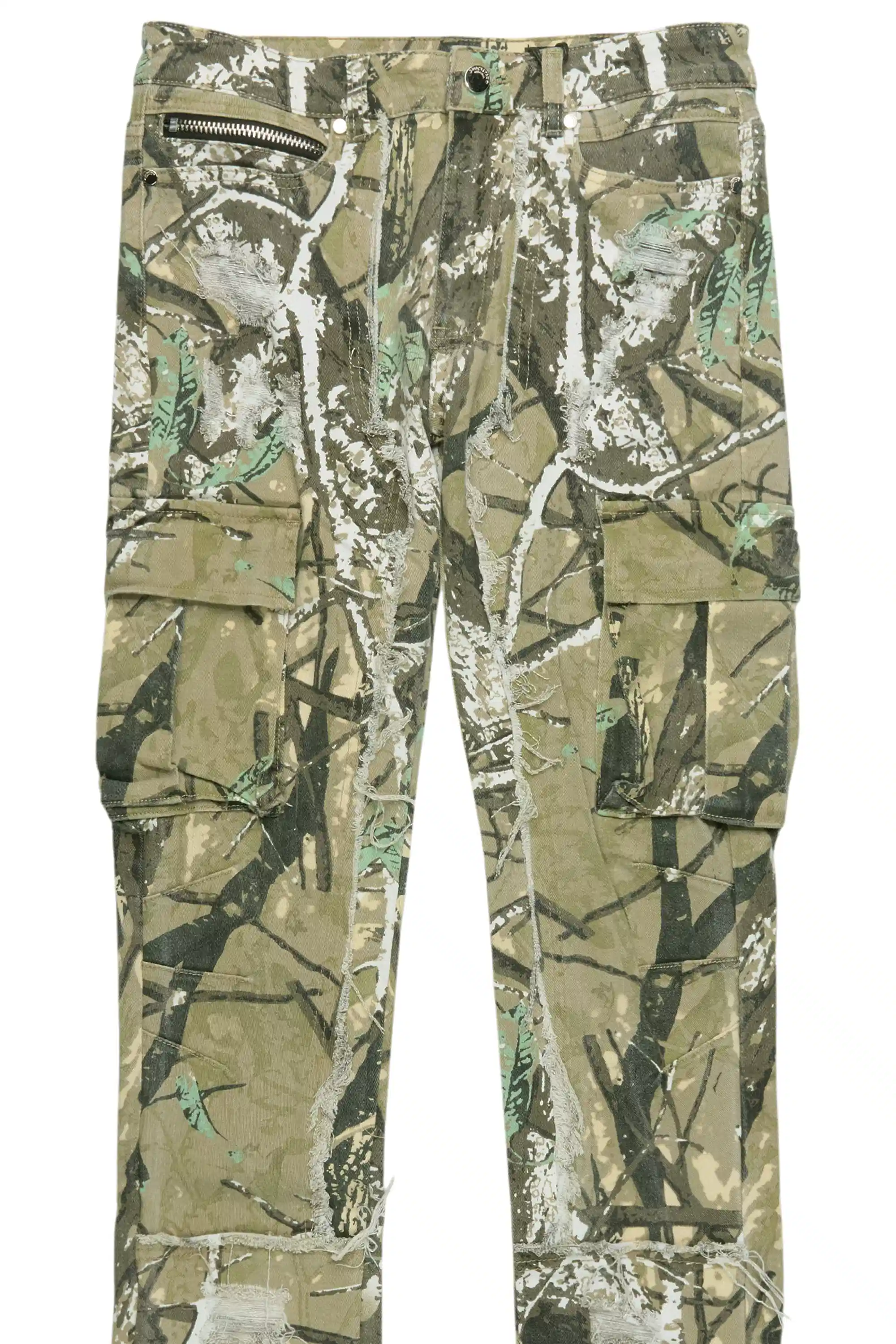 Aftermath Tree Camo/White Stacked Flare Jean - Image 9