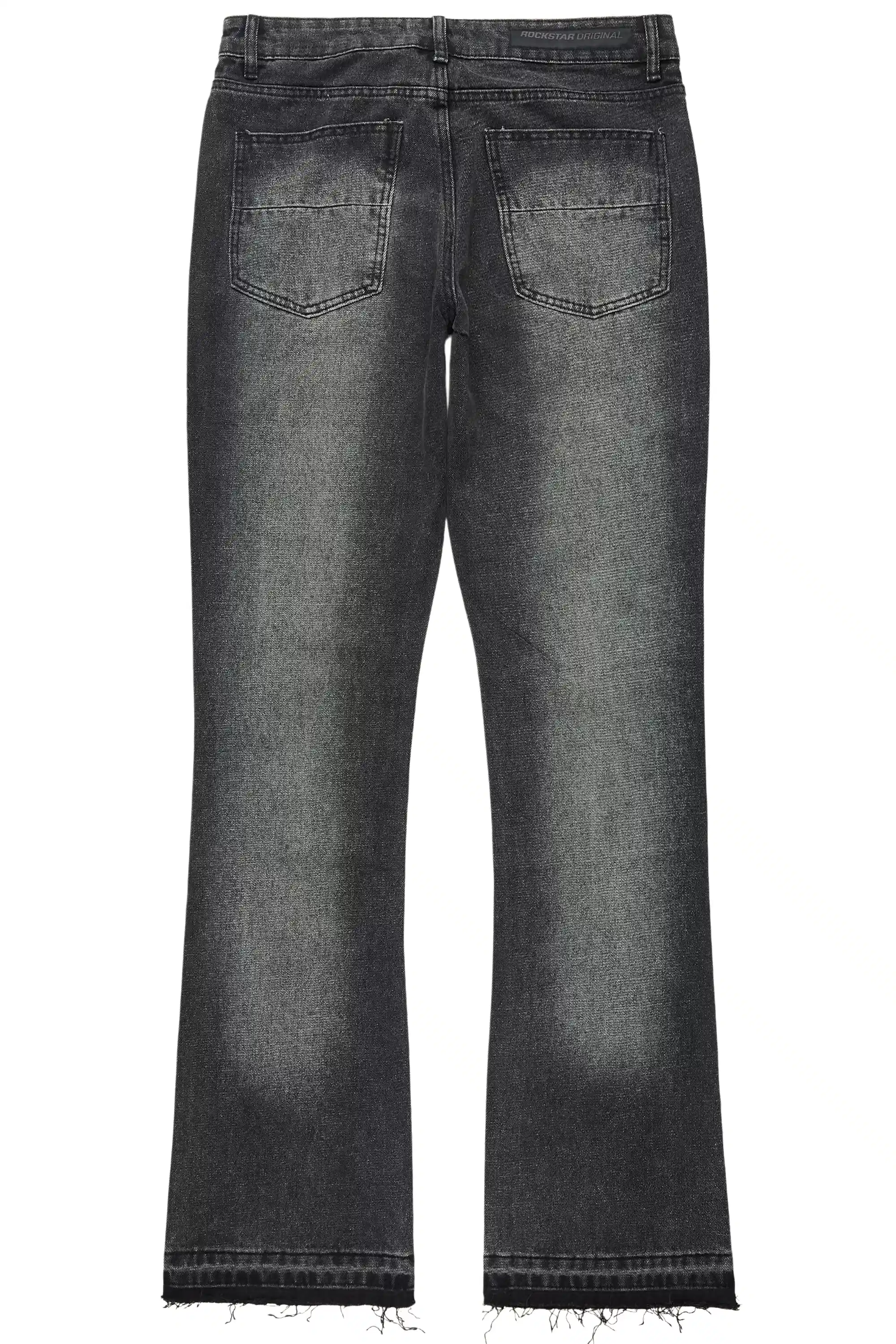 Glanz Dark Grey Rhinestone Stacked Flare Jean - Image 8