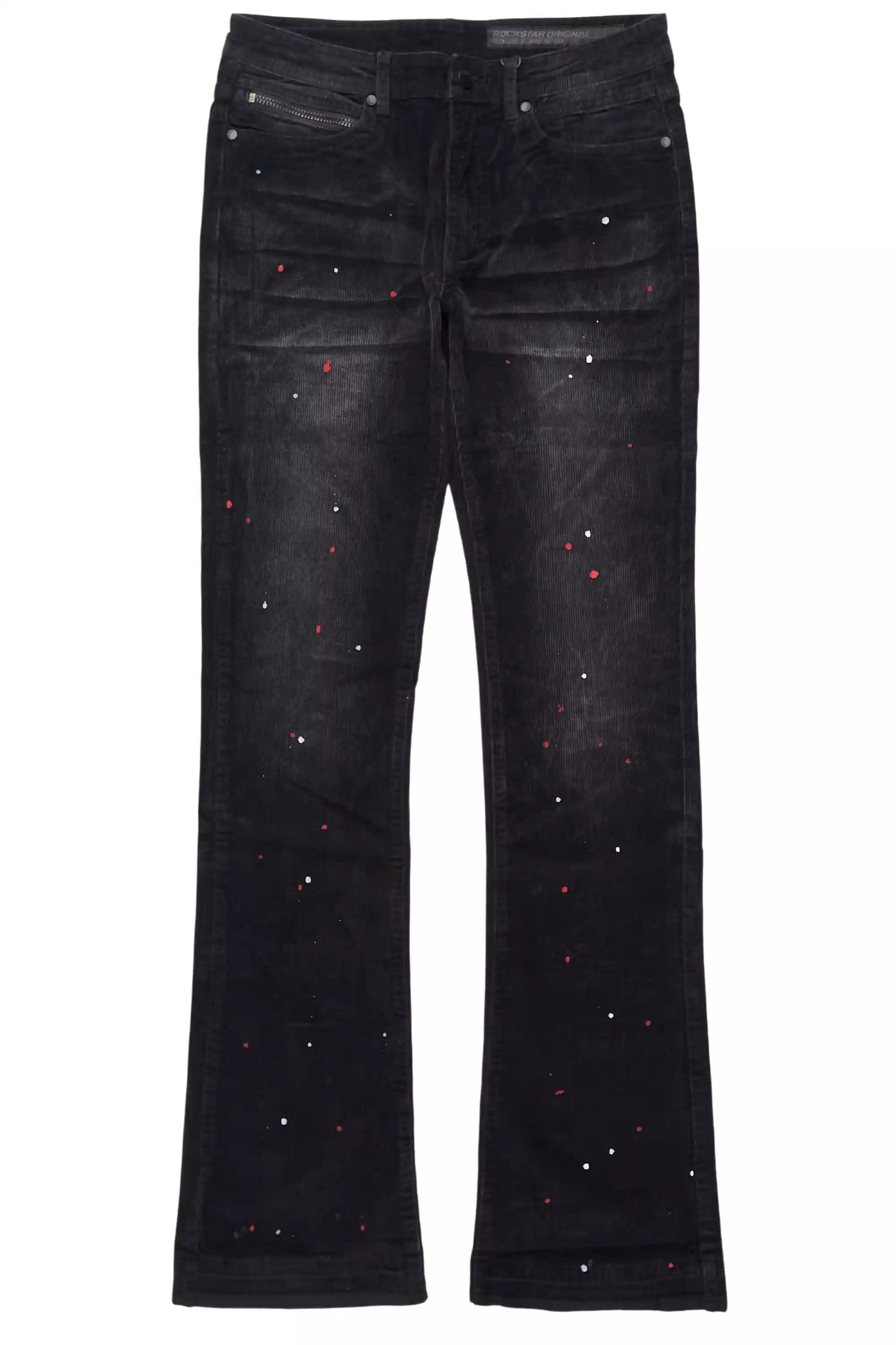 Chasen Black Stacked Flare Jean - Image 2