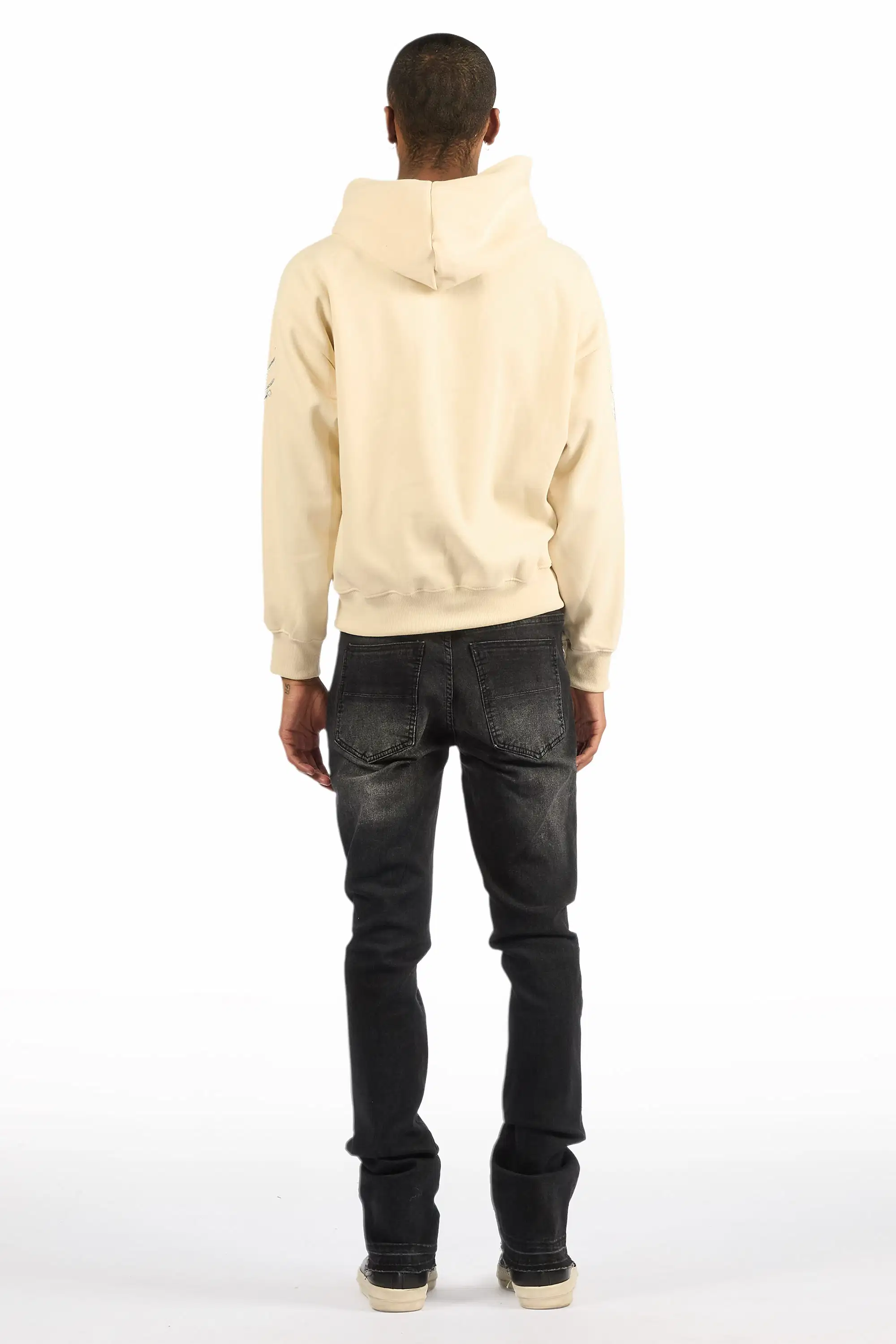 Olivier Dag Dark Grey Stacked Flare Jean - Image 5